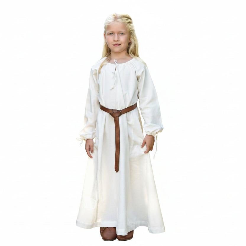 Imagen única de: Vestido Medieval Infantil, Camisola Ana, Natural.