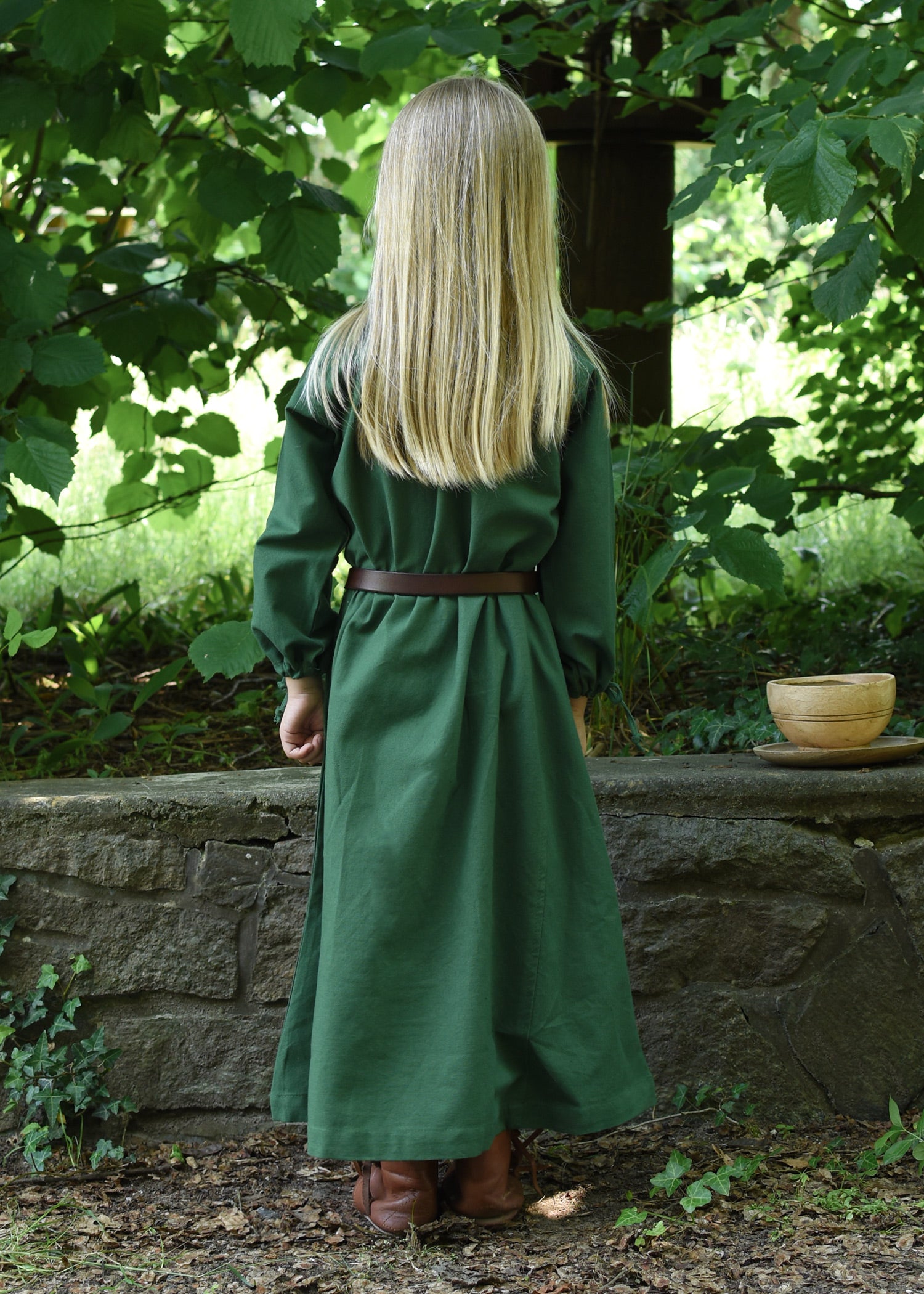 Imagen única de: Vestido Medieval Infantil, Vestido Interior Ana, Verde