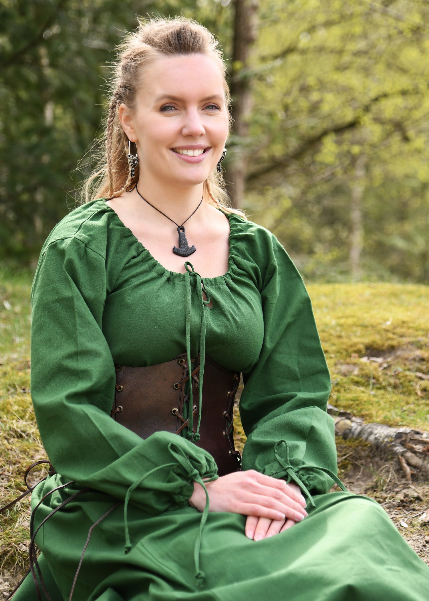 Imagen única de: Vestido Medieval, Vestido Interior Ana, Verde