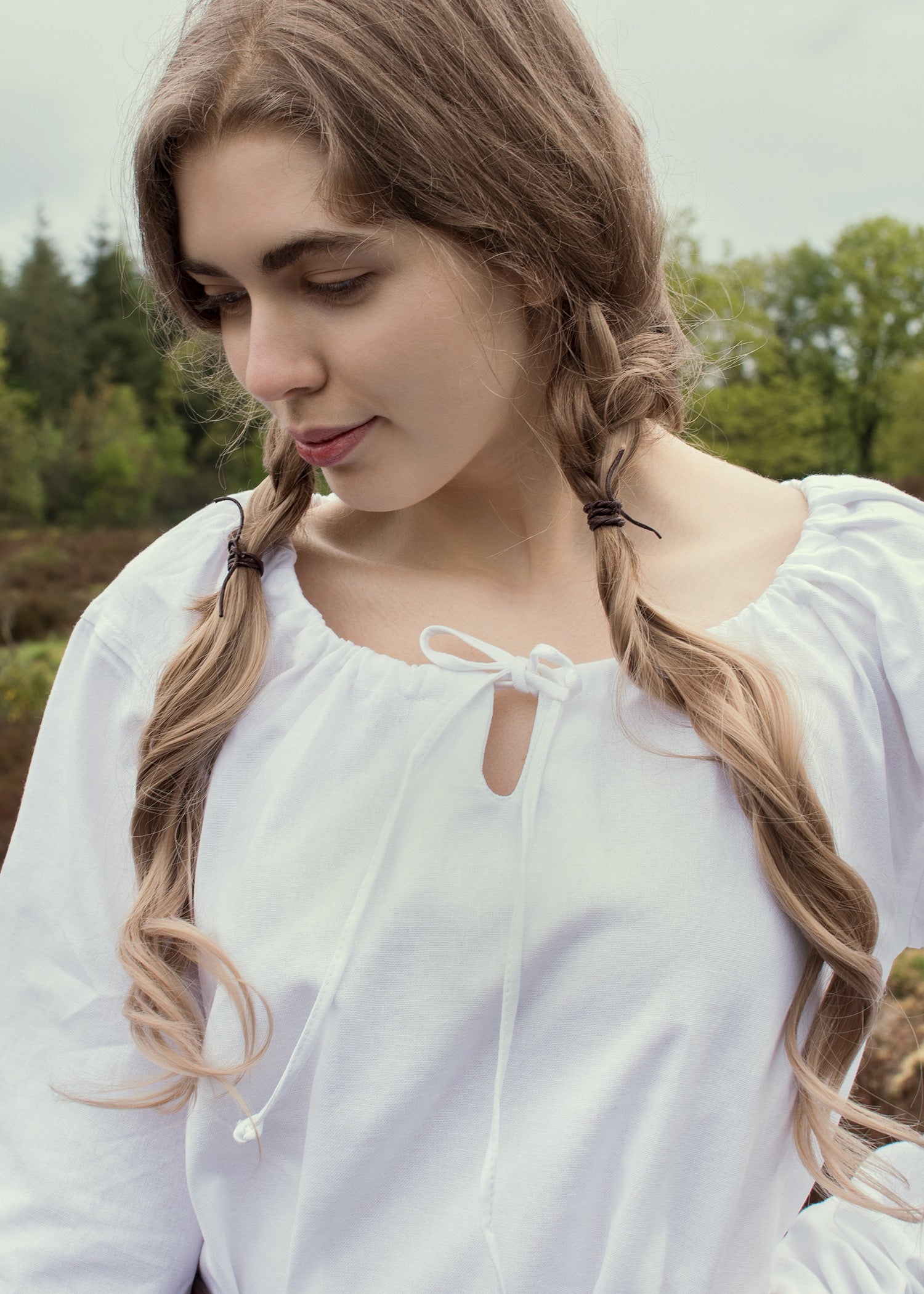 Imagen única de: Vestido Medieval, Vestido Interior Ana, Blanco.