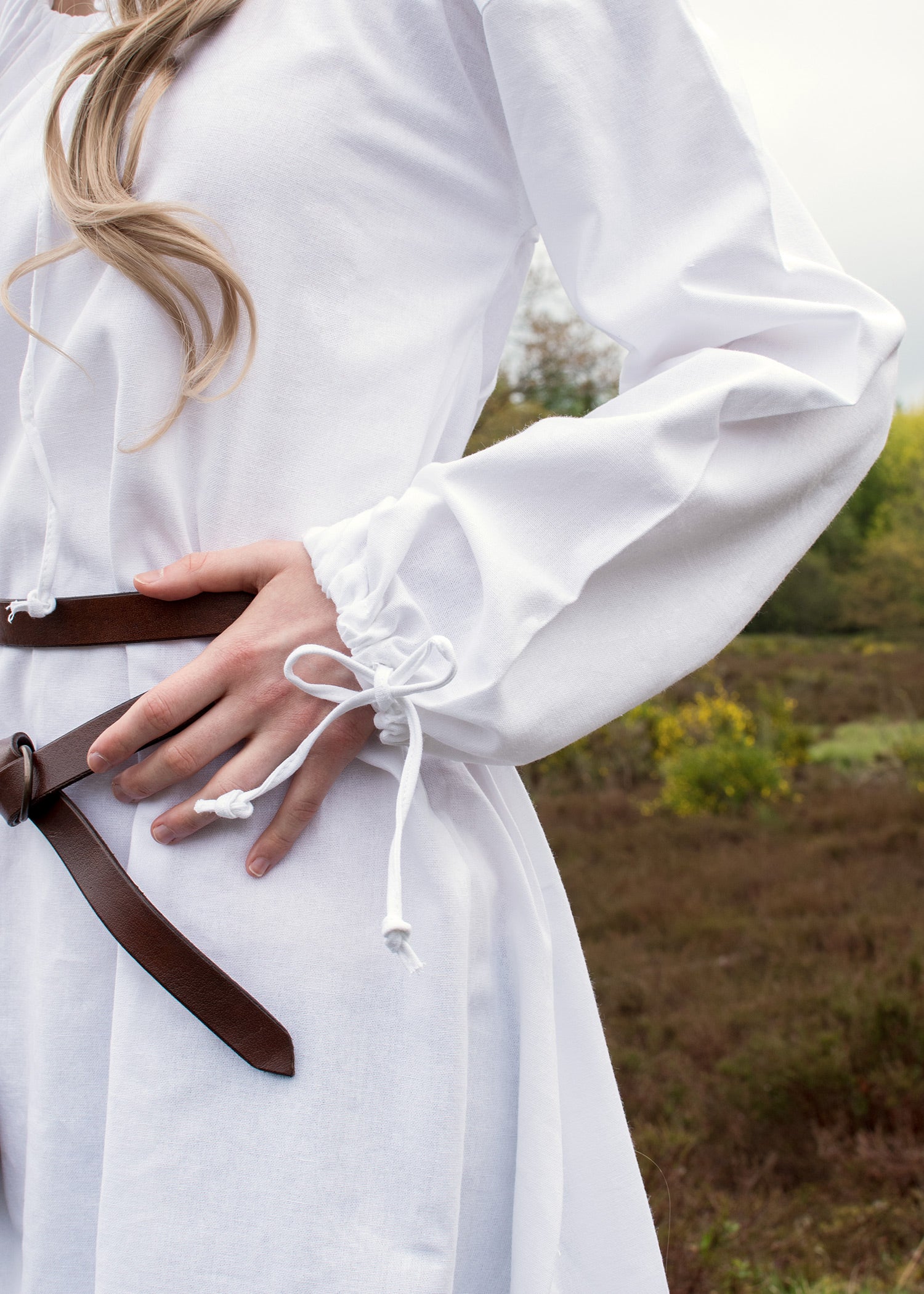 Imagen única de: Vestido Medieval, Vestido Interior Ana, Blanco.