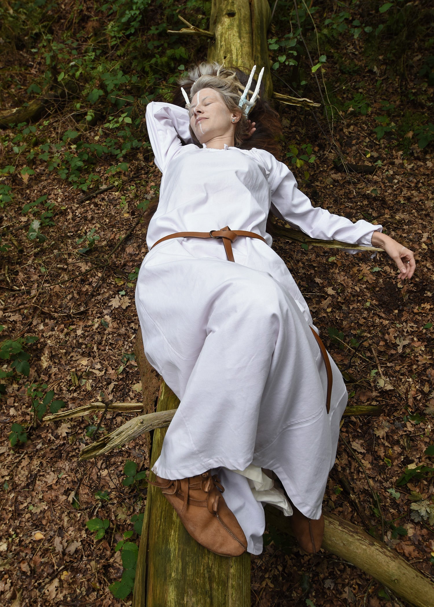 Imagen única de: Vestido Medieval, Vestido Interior Ana, Blanco.