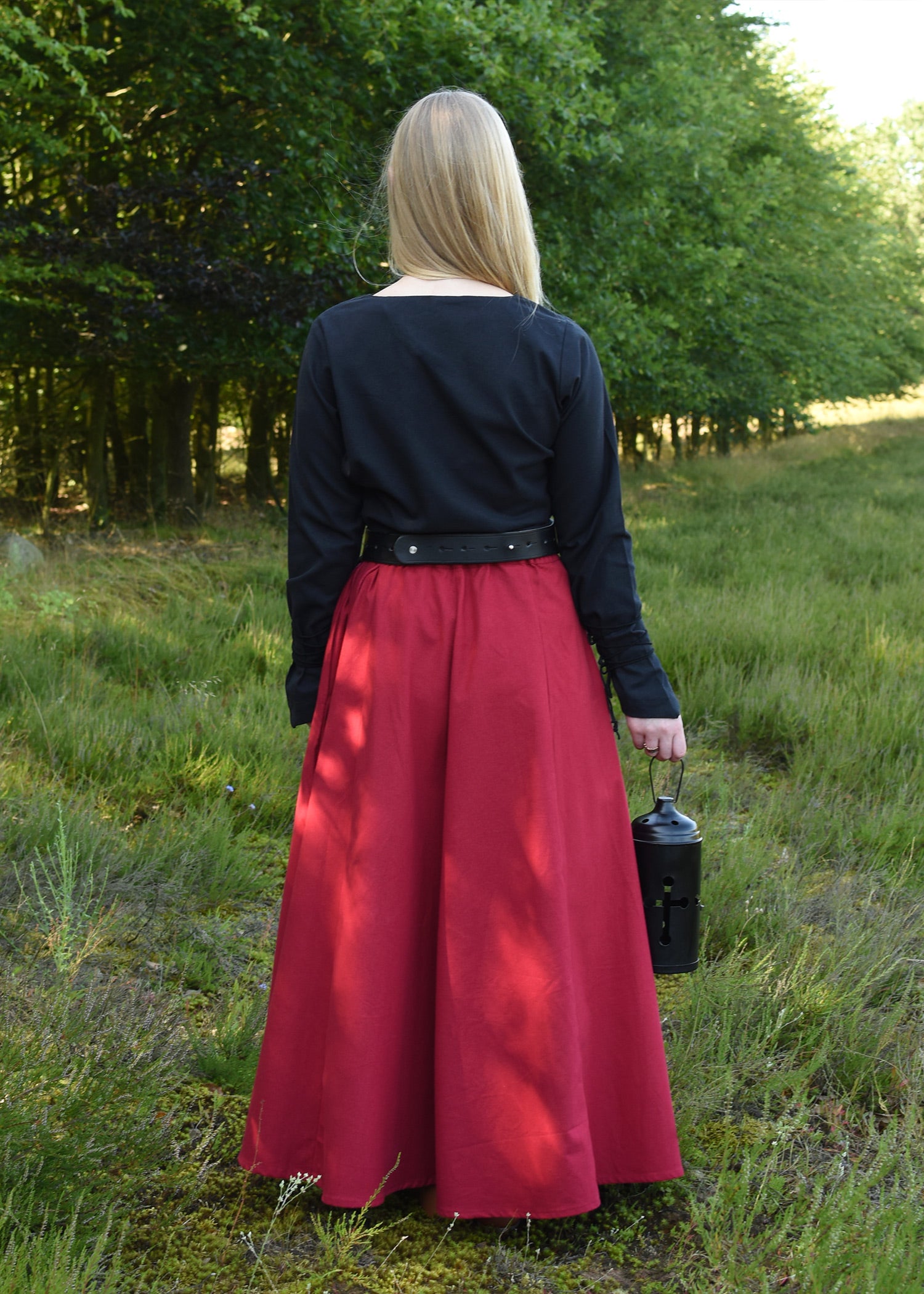 Imagen única de: Blusa Medieval Aila Con Cordones, Negro