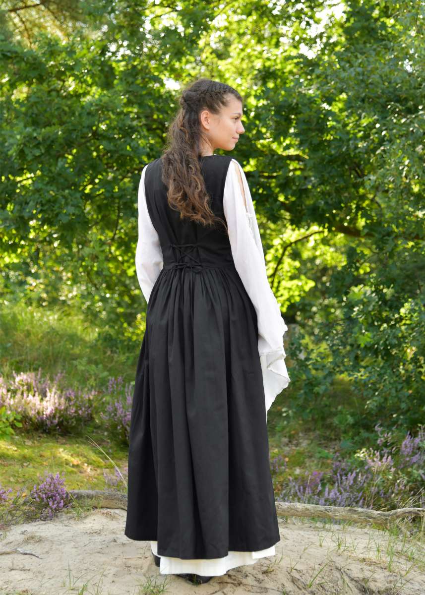Sobrevestido Medieval Lene Sin Mangas Color Negro