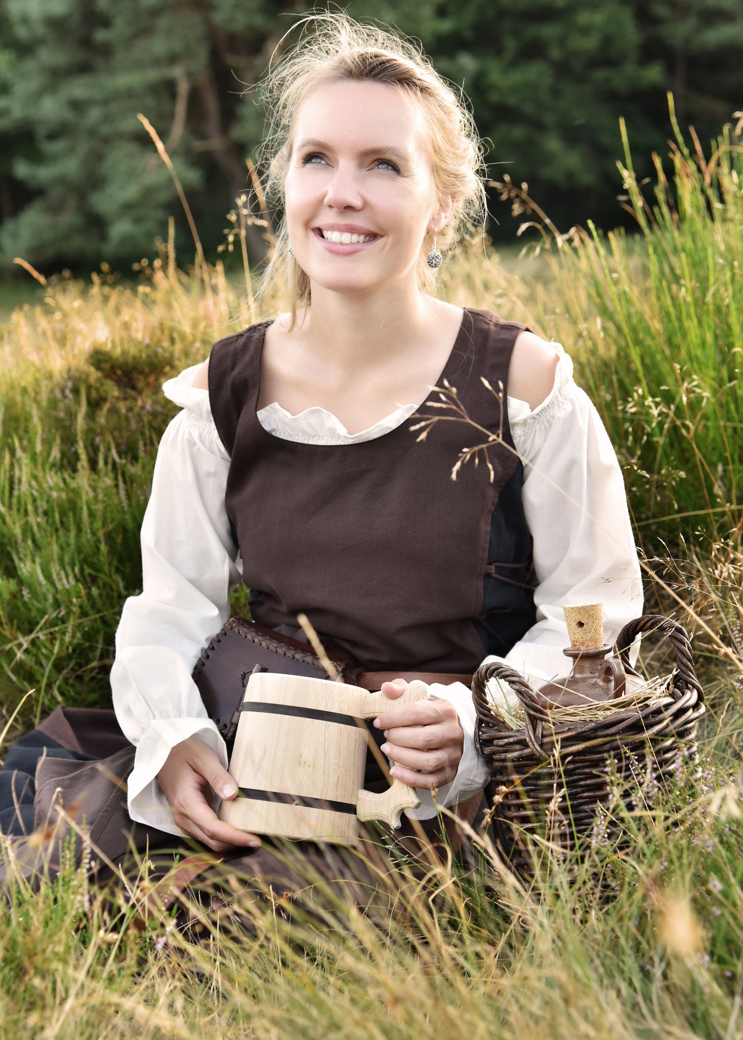 Imagen única de: Vestido Largo Sin Mangas Jarle, Vestido De Tirantes, Marrón/negro