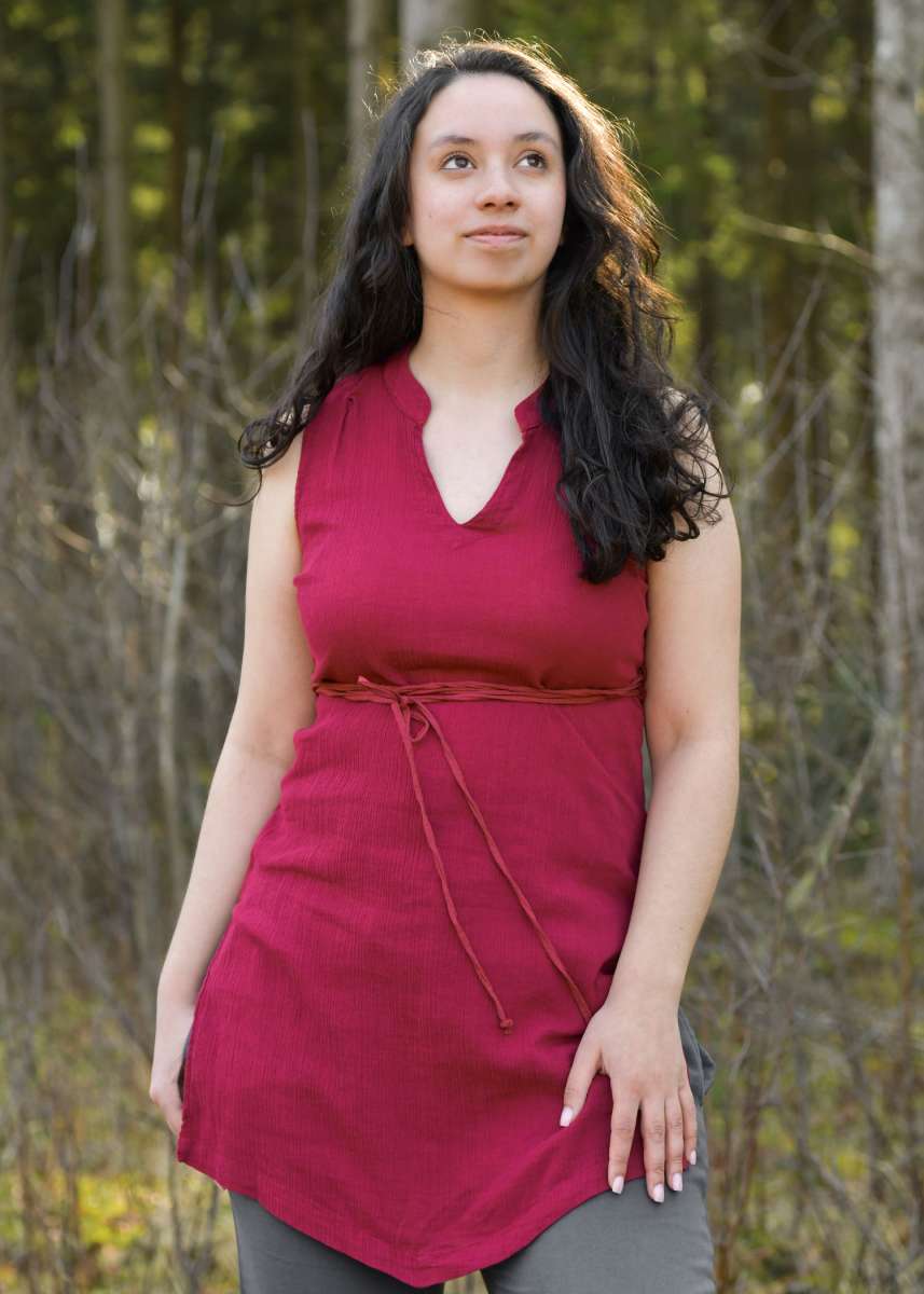 Túnica para Mujer Nimith, Rojo Burdeos Lavado