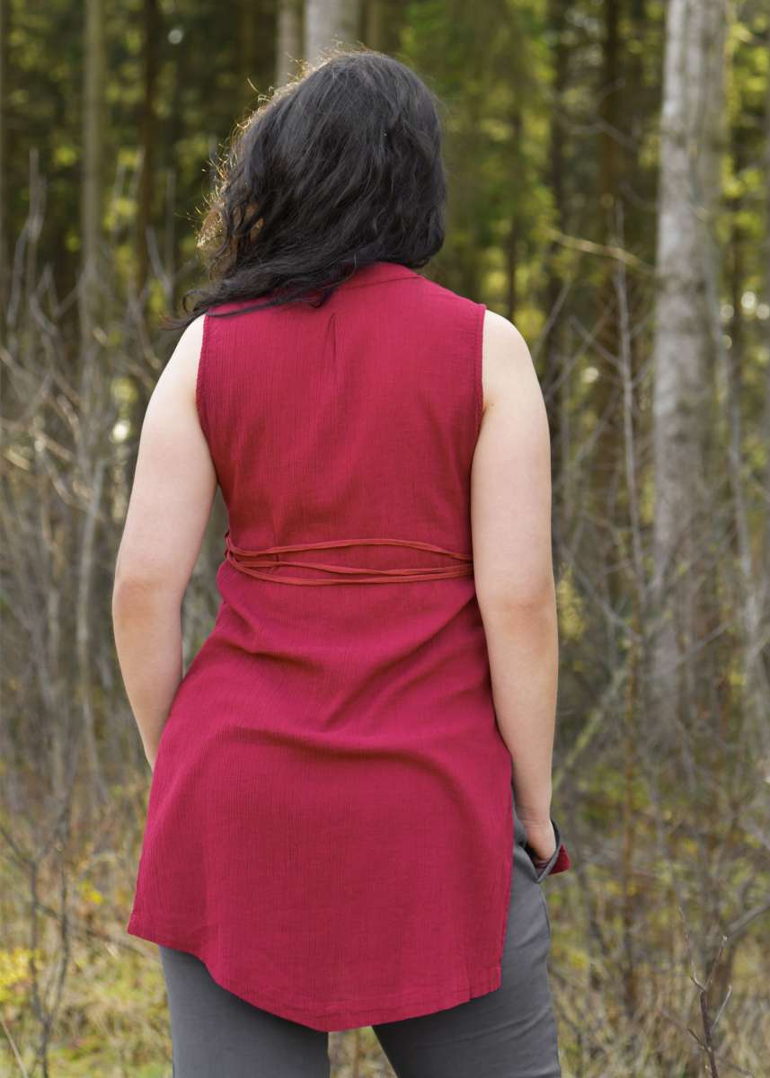 Túnica para Mujer Nimith, Rojo Burdeos Lavado