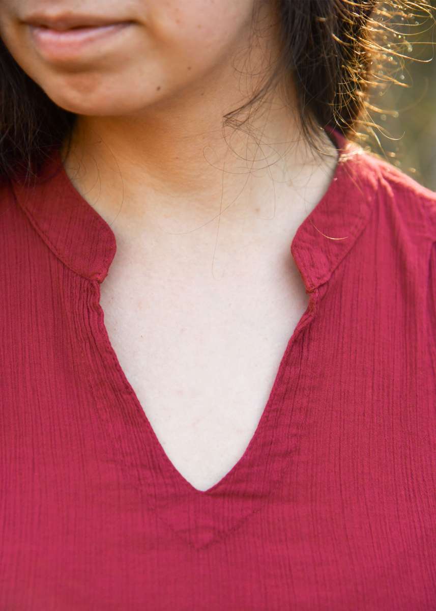 Túnica para Mujer Nimith, Rojo Burdeos Lavado
