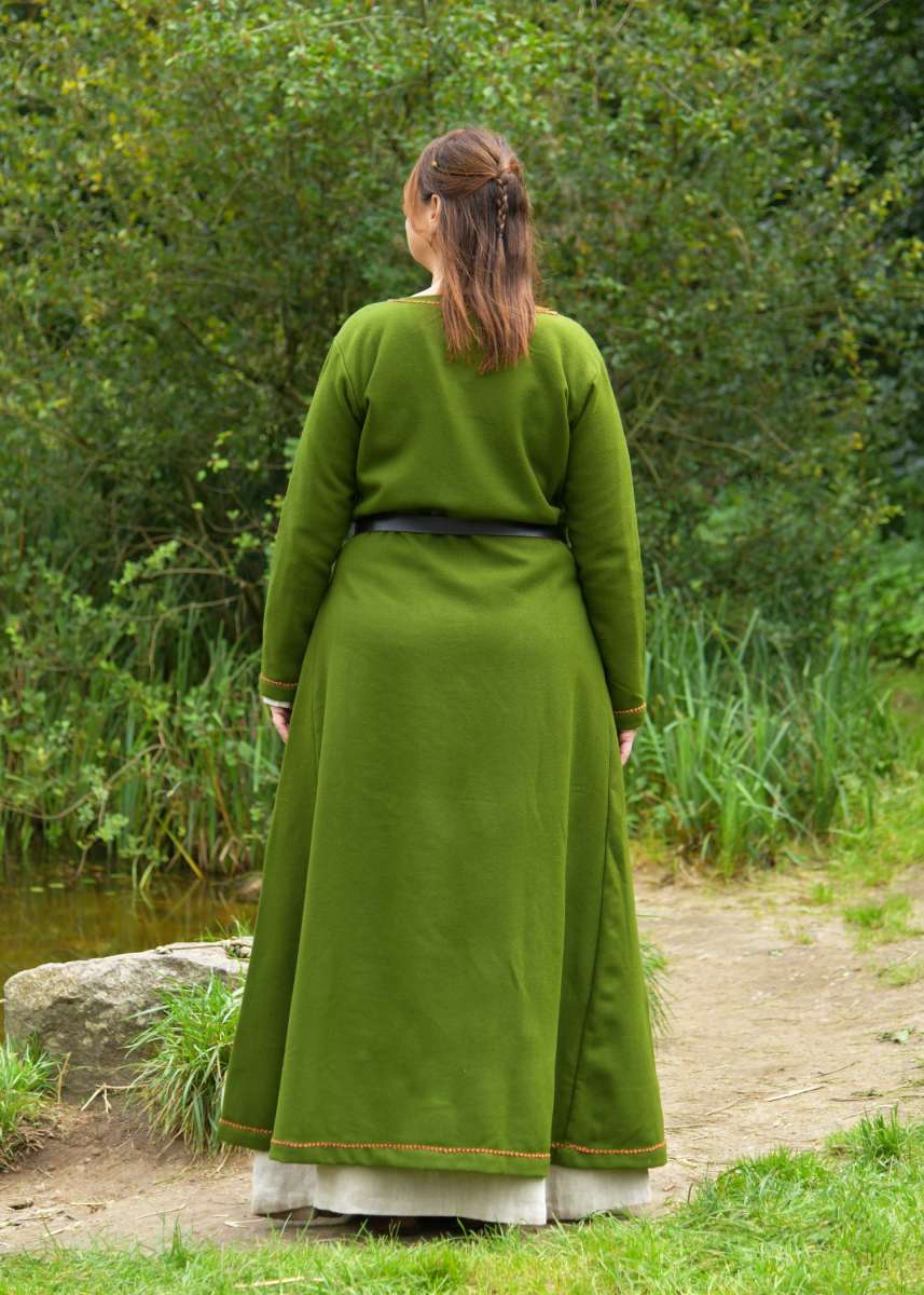 Vestido vikingo de lana Forseti verde