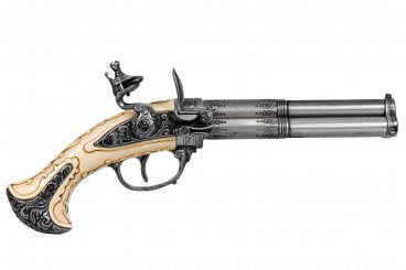 Imagen única de: Pistola De 3 Cañones Giratorios, Francia S. XVII, Réplica No Funcional 1309