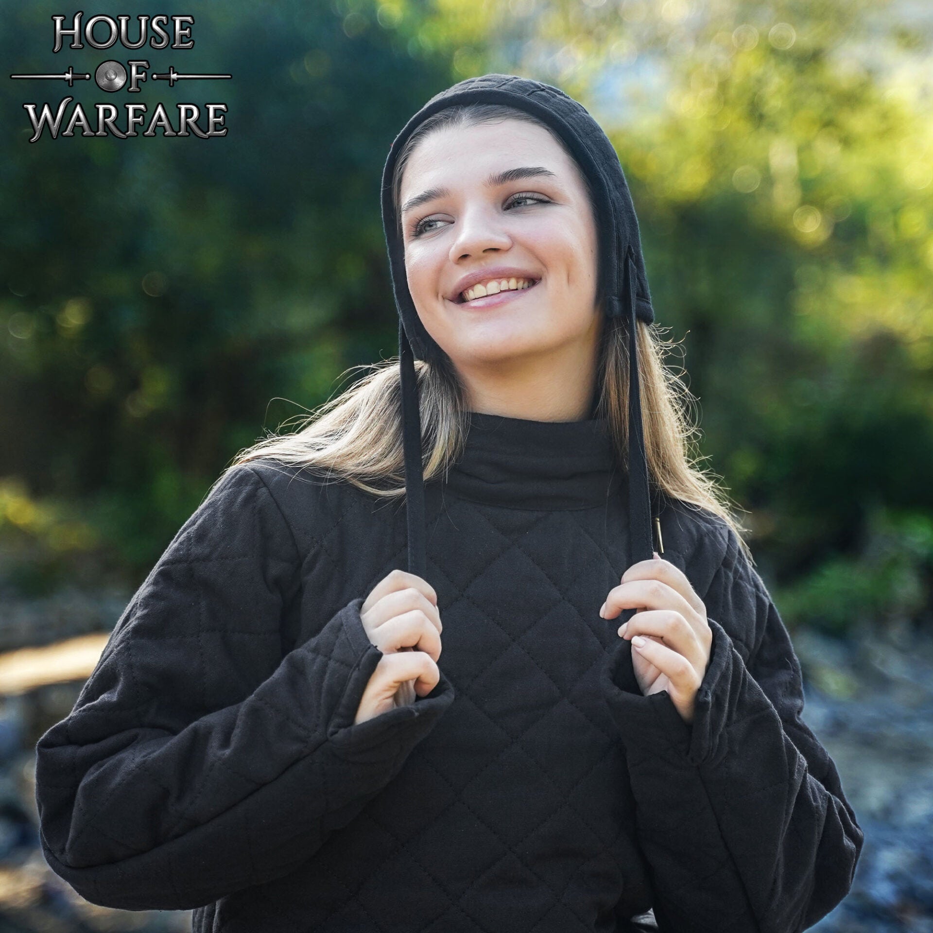 Imagen única de: Gorro acolchado medieval de doble capa para casco