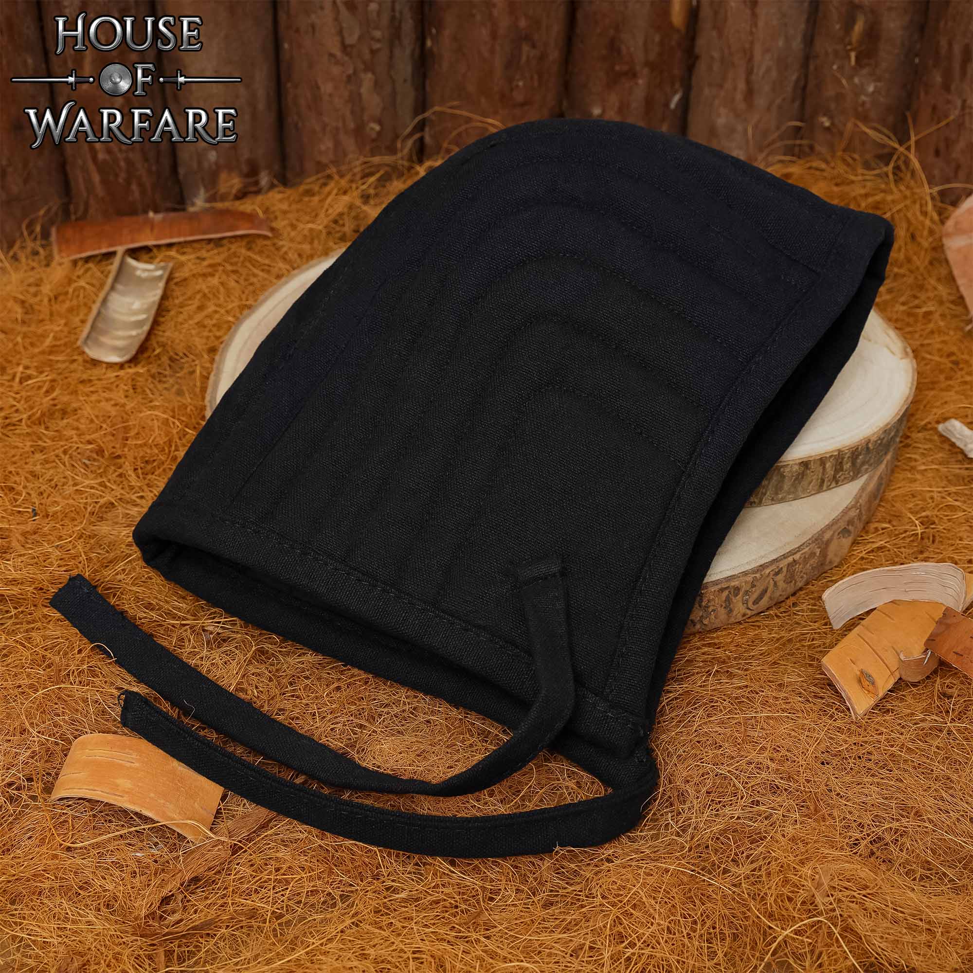 Imagen única de: Gorro acolchado medieval de doble capa para casco