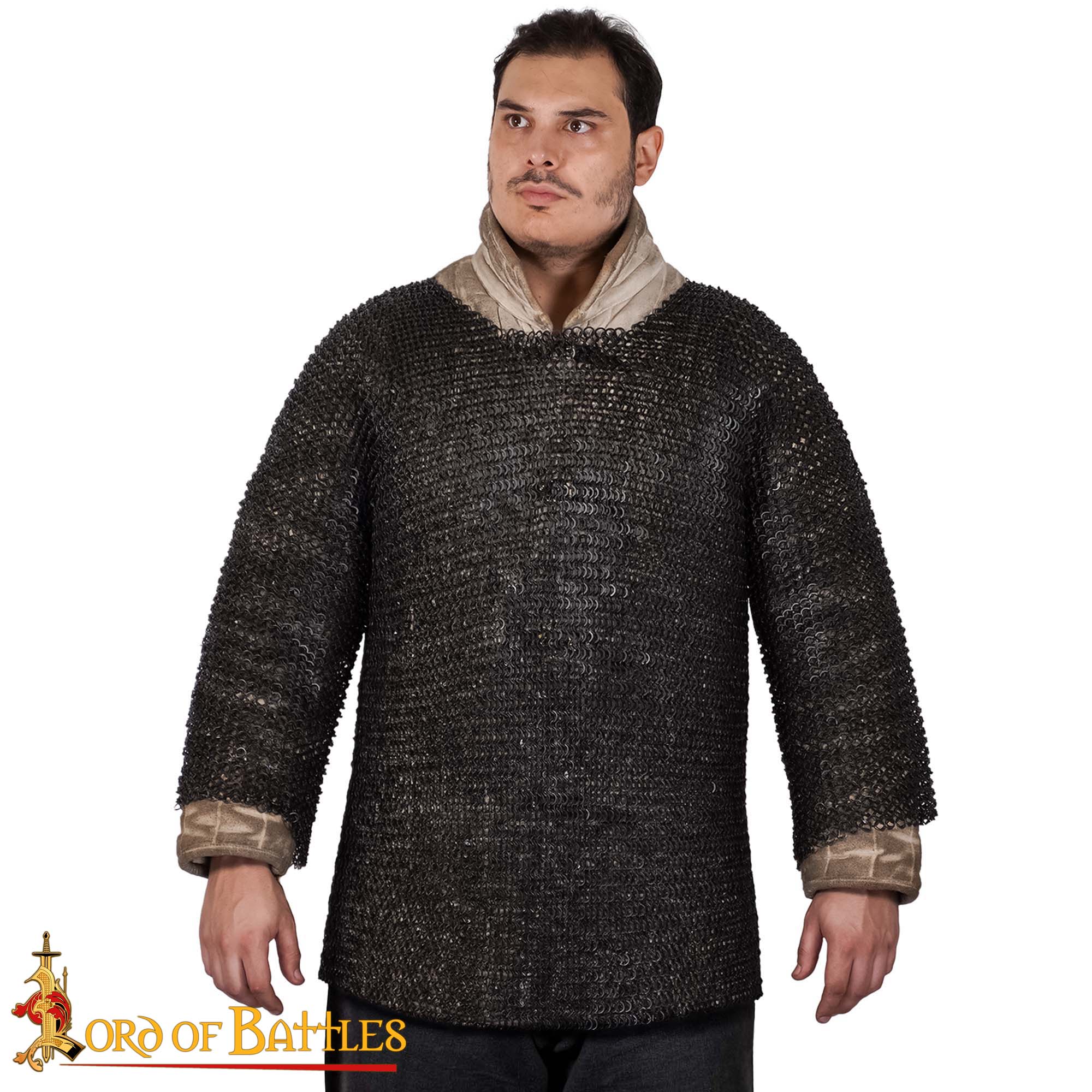 Haubergeon de malla, mangas medias, anillas 9 mm remachadas - 18 gauge - imagen 20