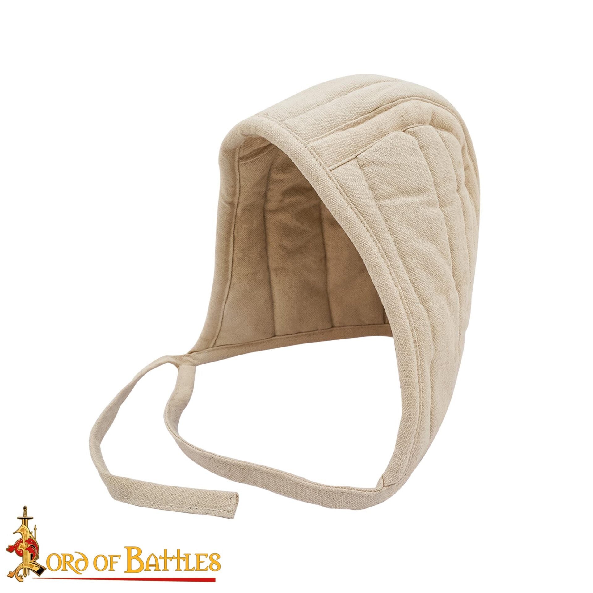 Gorro acolchado medieval de 3 capas para casco - imagen 17