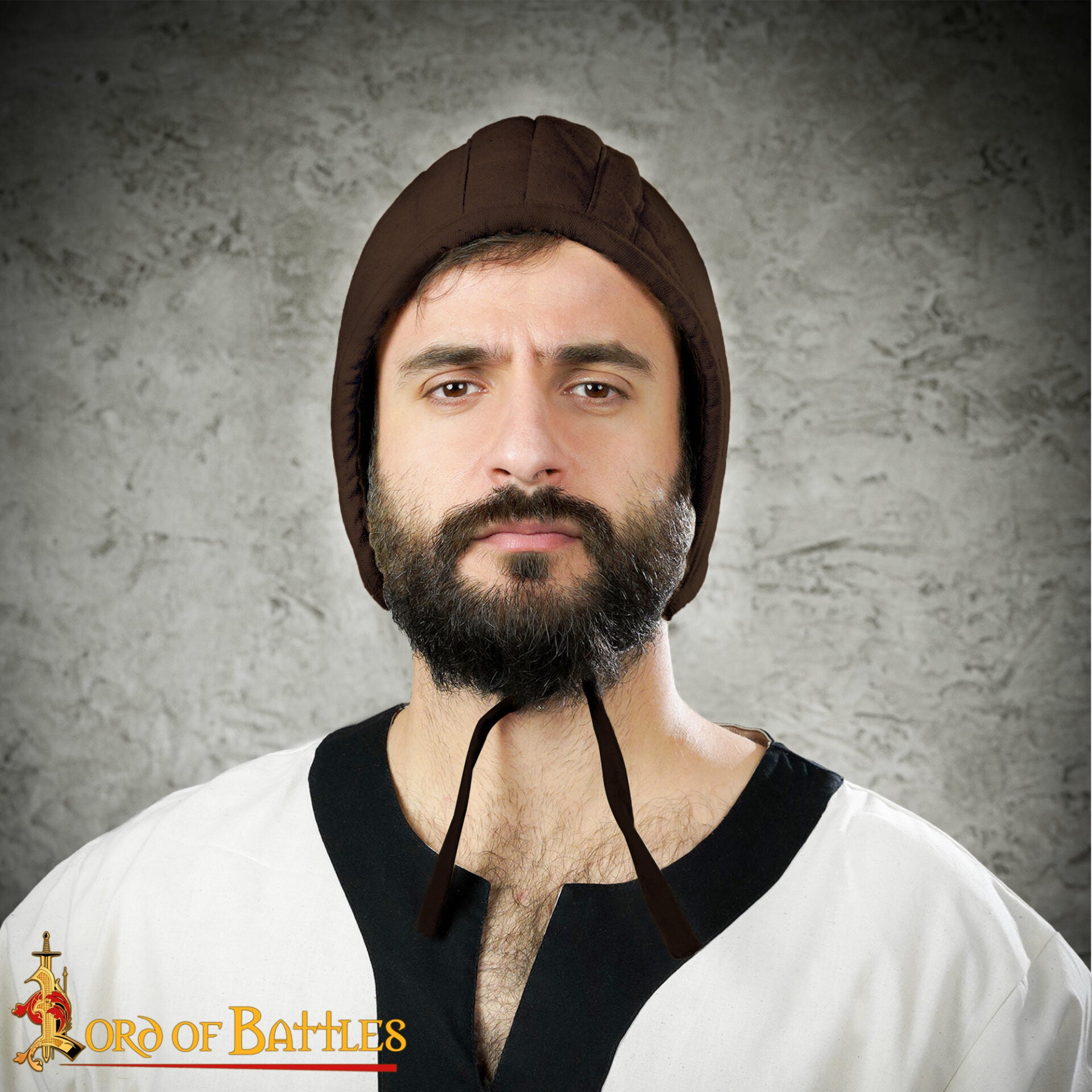 Gorro acolchado medieval de 3 capas para casco - imagen 10