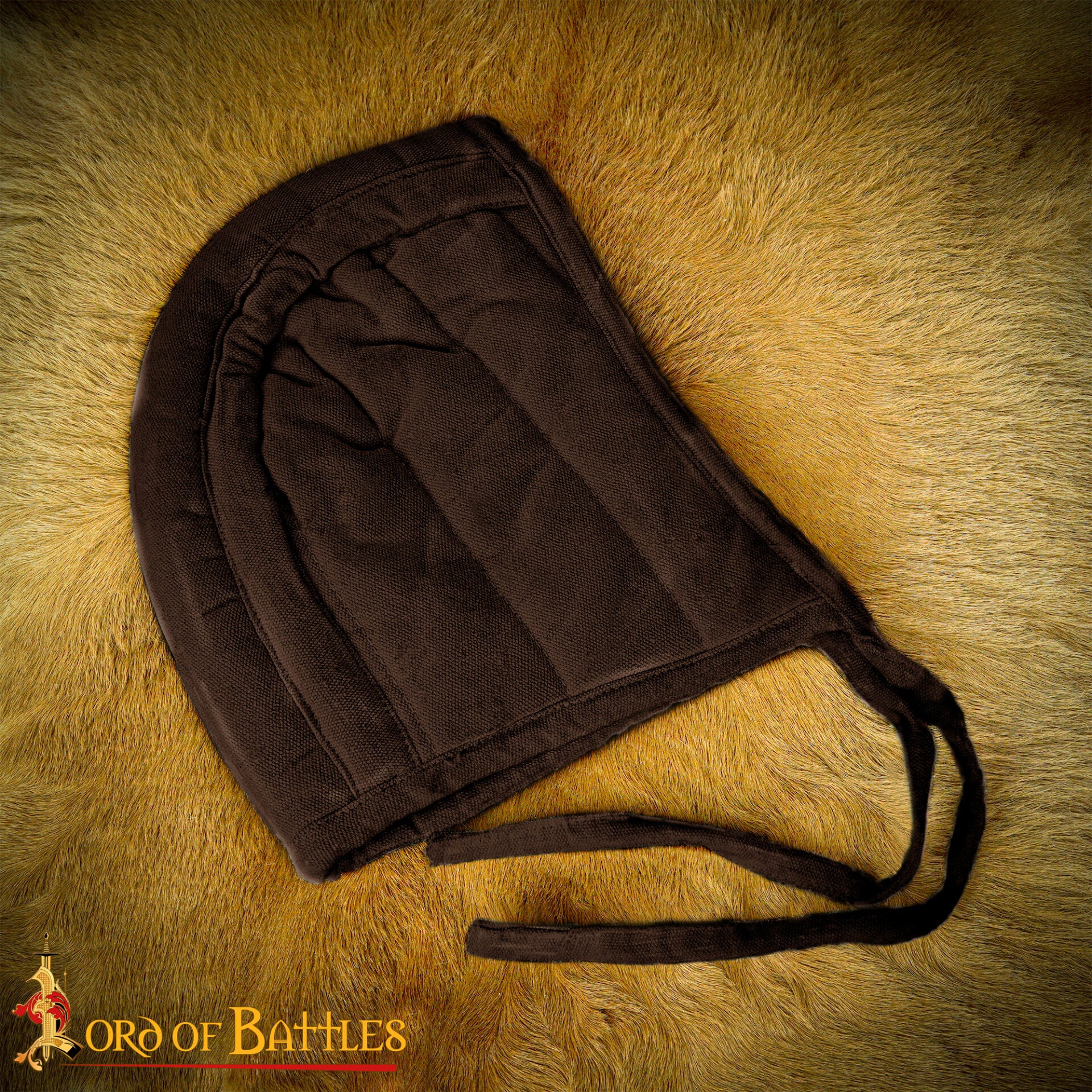 Gorro acolchado medieval de 3 capas para casco - imagen 9