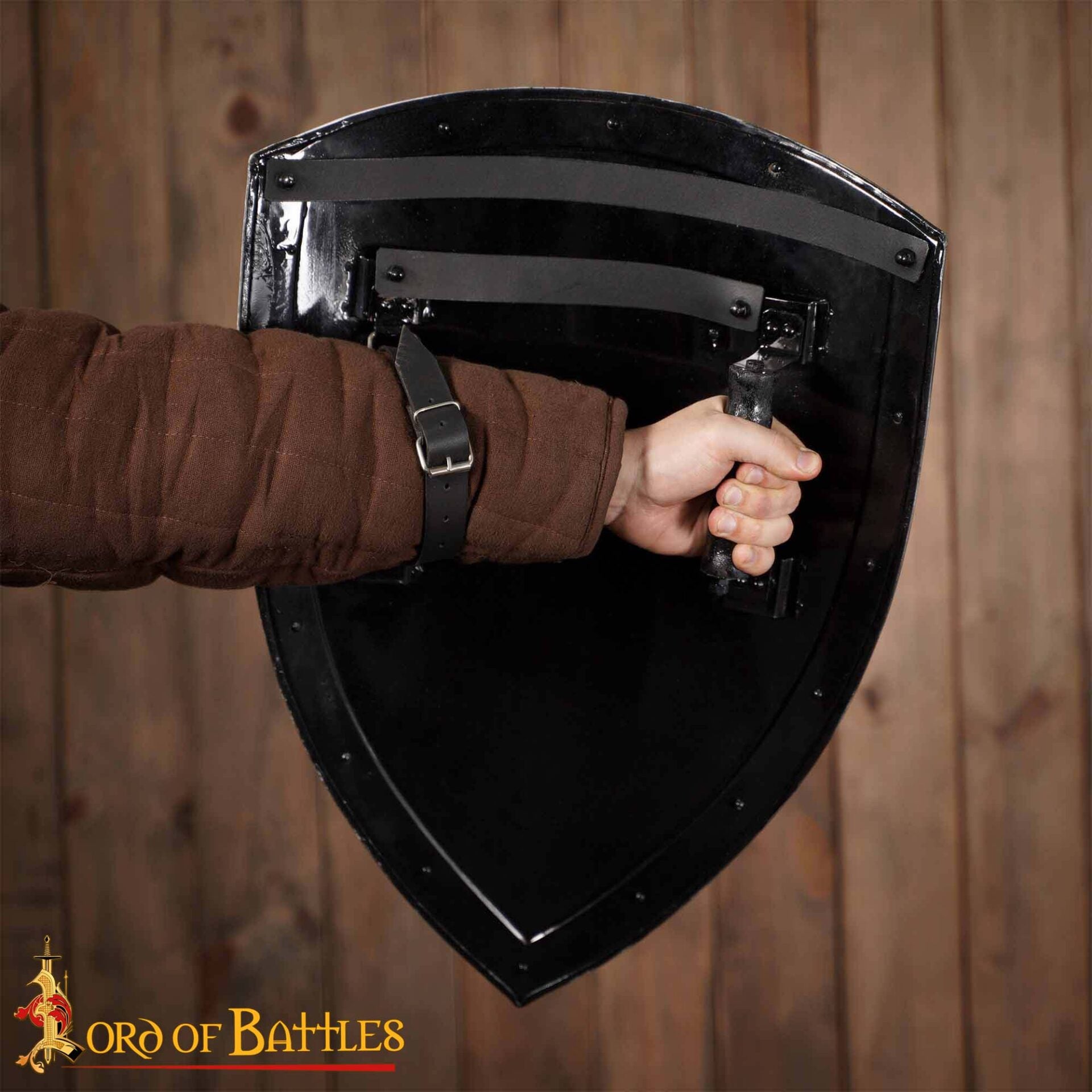 Escudo templario medieval - acero calibre 18, perfil heater - imagen 12