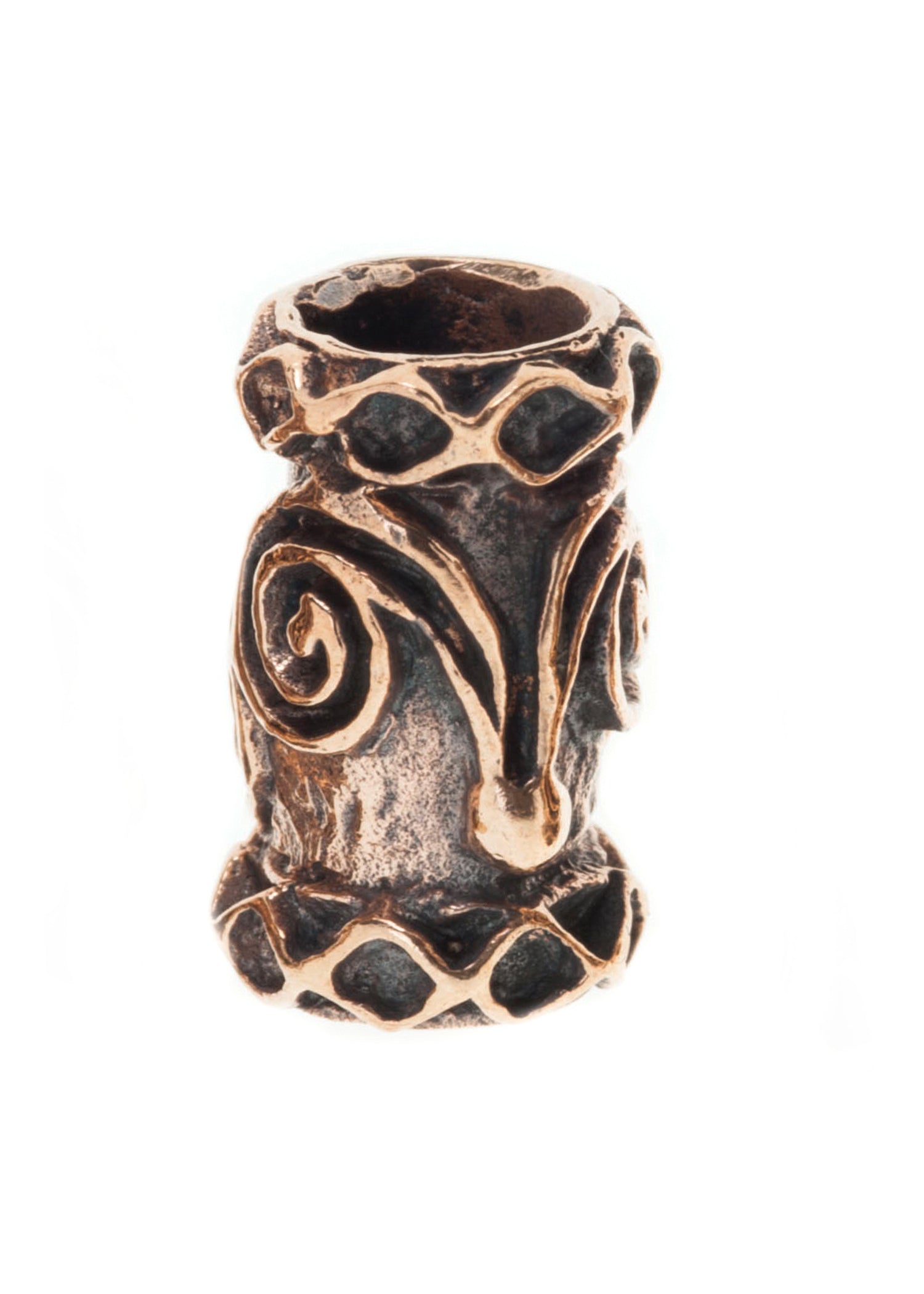 Imagen única de: Cuenta Para Barba Y Cuenta Para Rizos Con Espirales Y Diamantes De Bronce