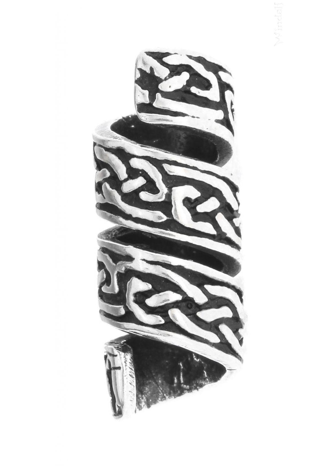 Imagen única de: Cuenta De Barba Medieval Con Nudo Celta De Plata