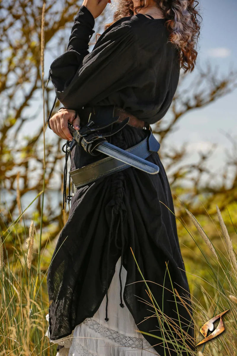 Vestido Pirata Negro de Algodón Crepé