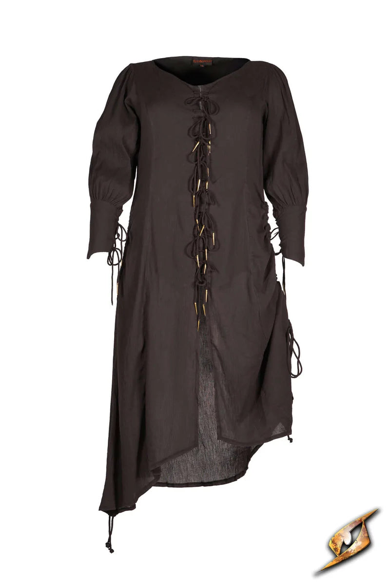 Vestido Pirata Negro de Algodón Crepé