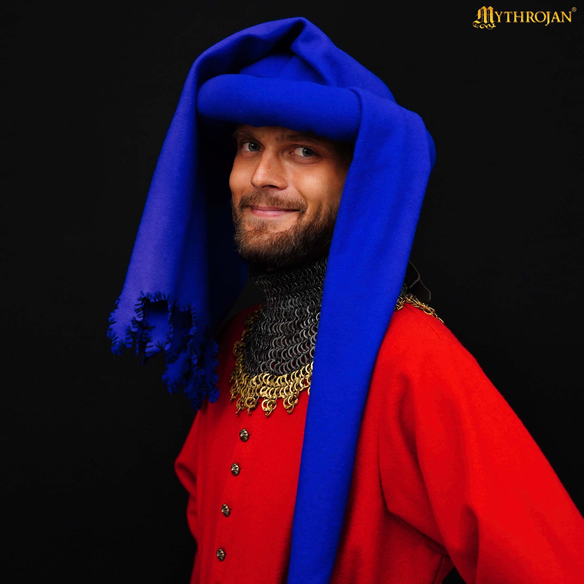 Chaperón medieval de lana (estilo tardío, siglo XV) - imagen 12