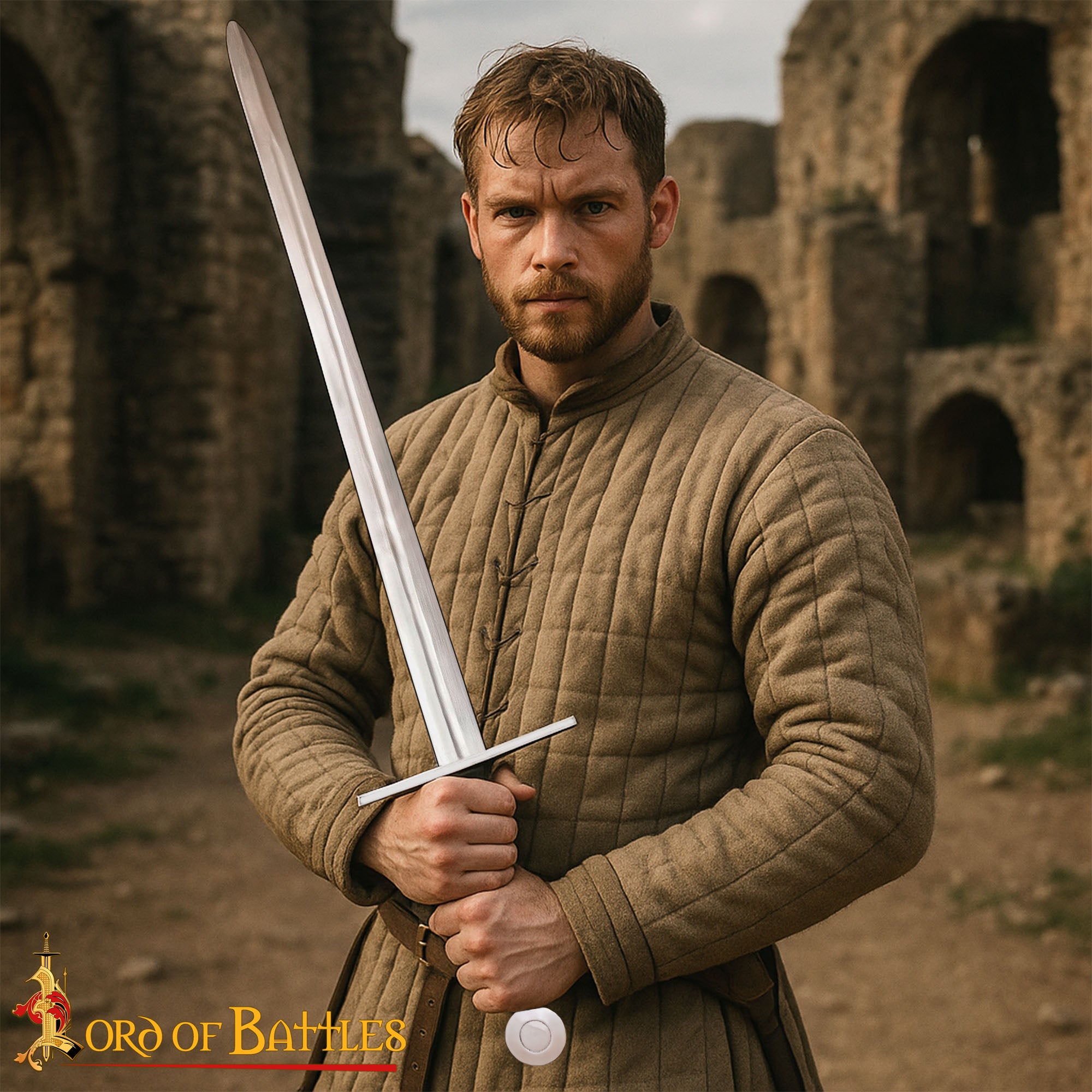 Imagen única de: Espada Vikinga de Acero Al Carbono Forjada a Mano con Vaina -funcional