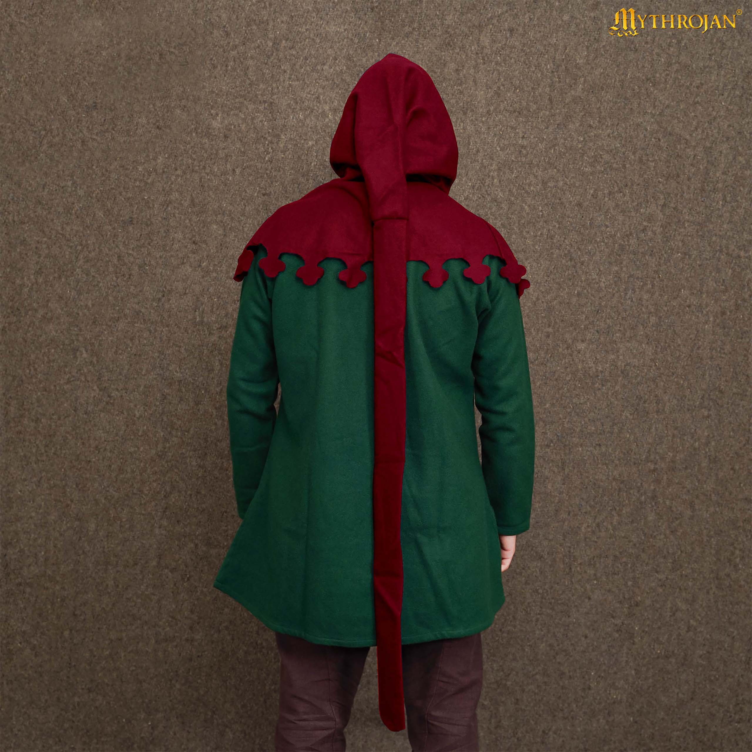 Capucha liripipe medieval de lana - imagen 8