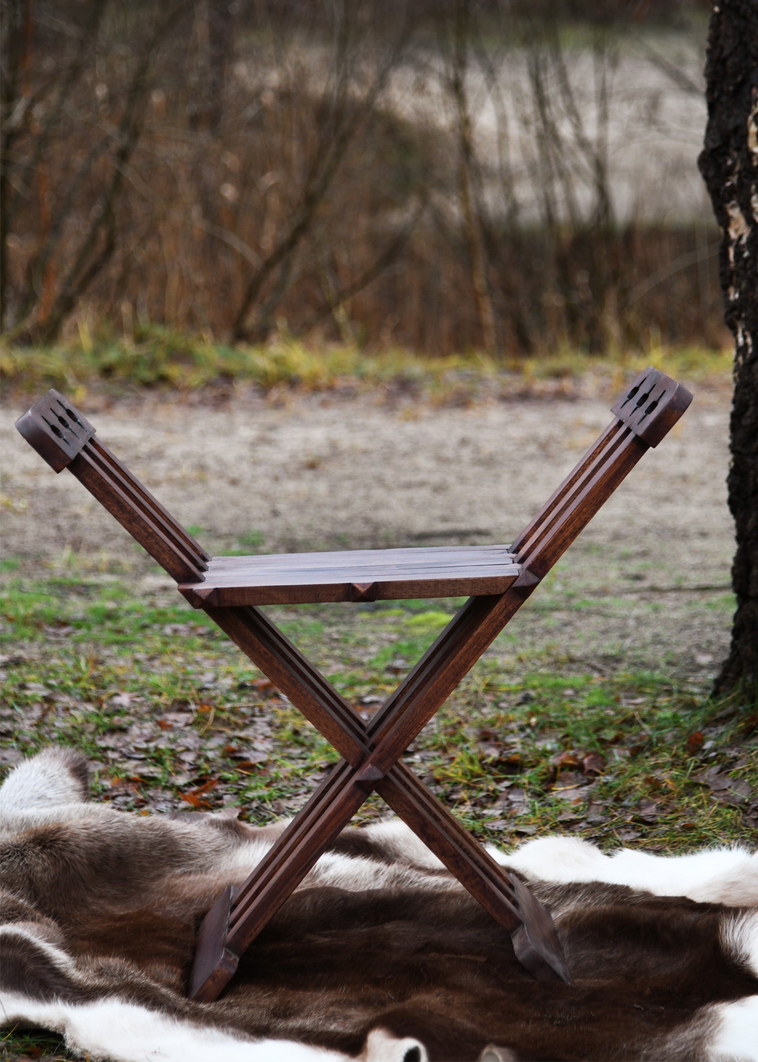 Silla De Tijera Medieval Madera de Mango - Tienda Medieval