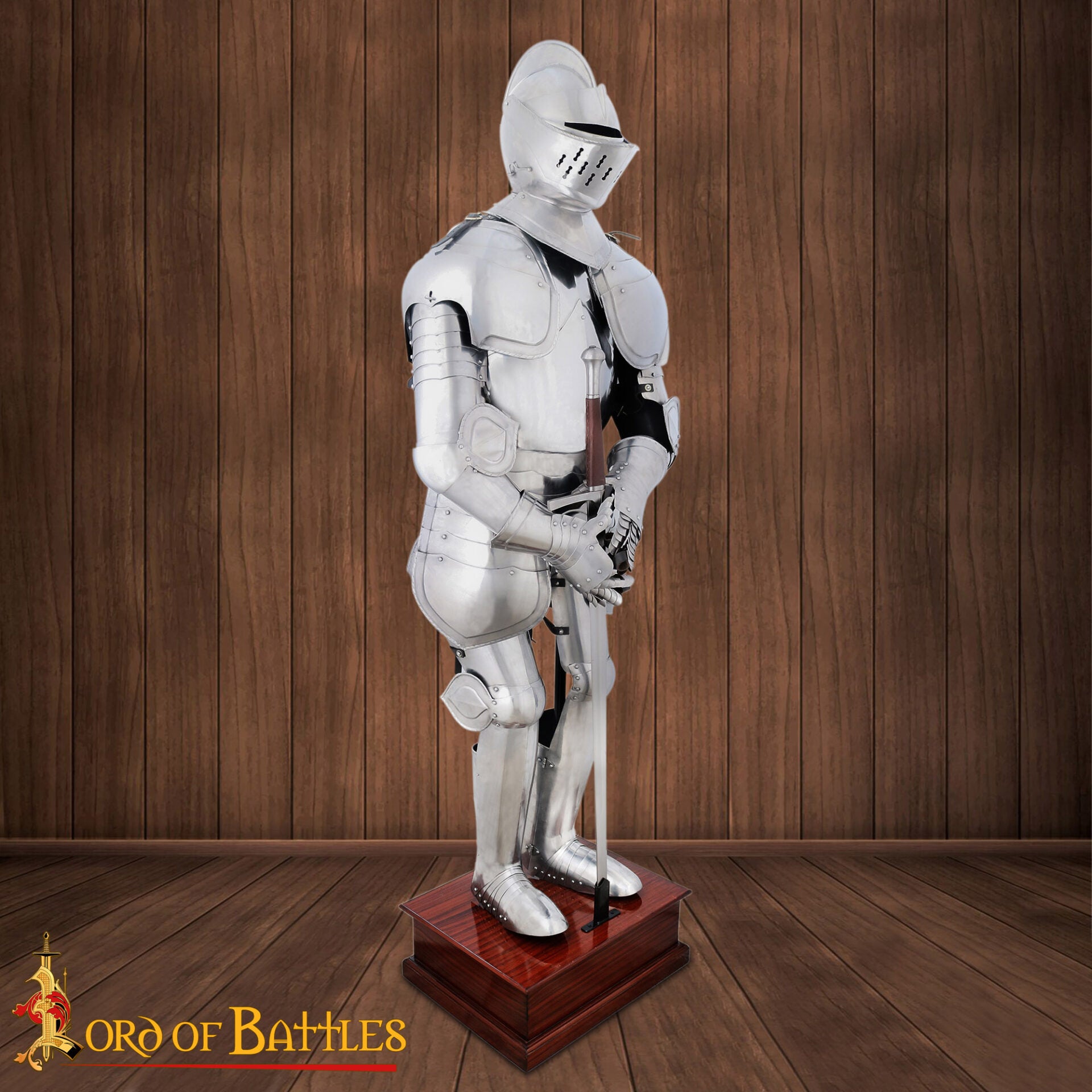 Imagen única de: Armadura Duque de Borgoña de Acero Dulce - 75" - Calibre 18 Pulido Armadura Medieval de Cuerpo Completo