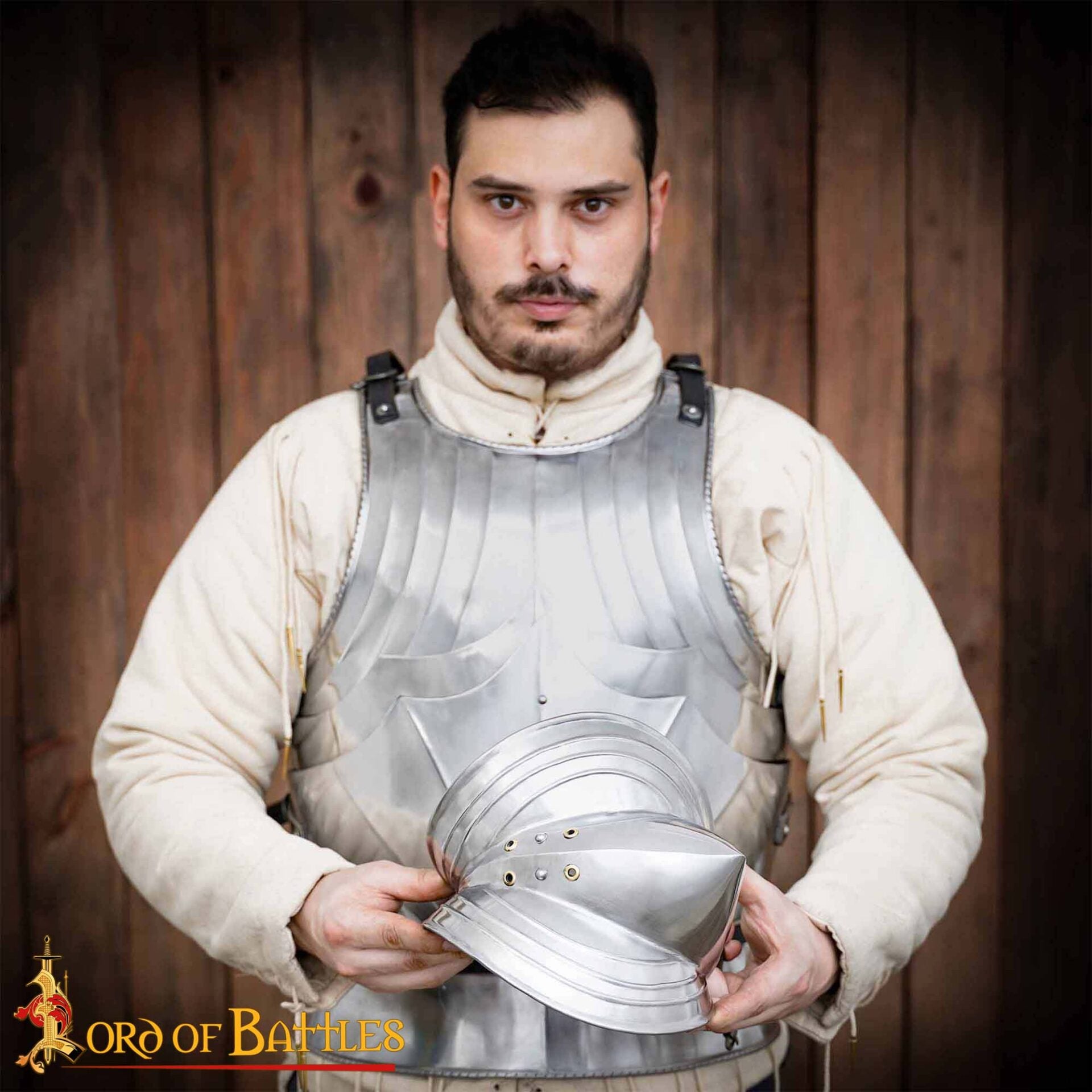 Imagen única de: Codera Alemana del Siglo Xv Tipo a - Juego de Coderas de Acero Pulido de Calibre 18 - Protección Medieval