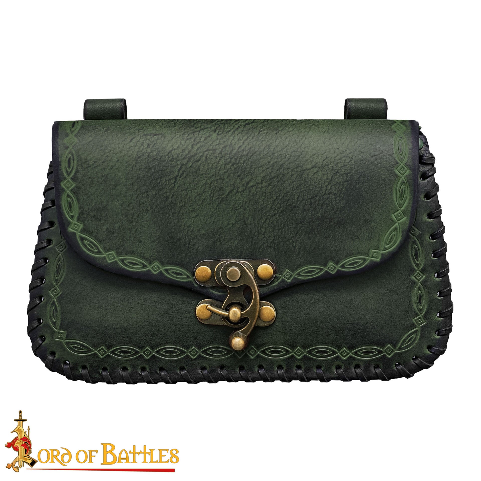 Bolsa de cinturón medieval de cuero repujado — LARP y recreación - imagen 57