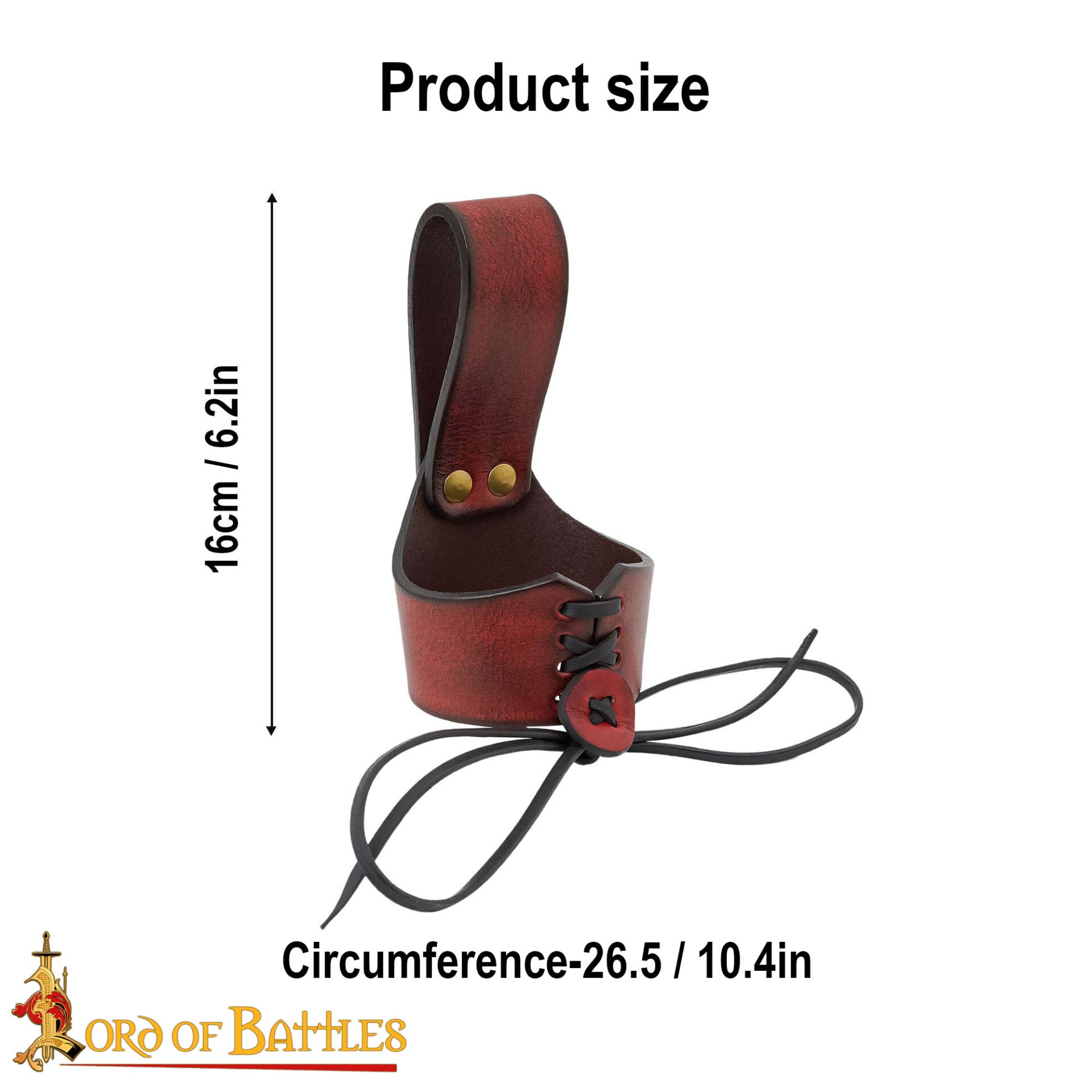 Soporte de cuero para cuerno de beber - ajustable - imagen 33