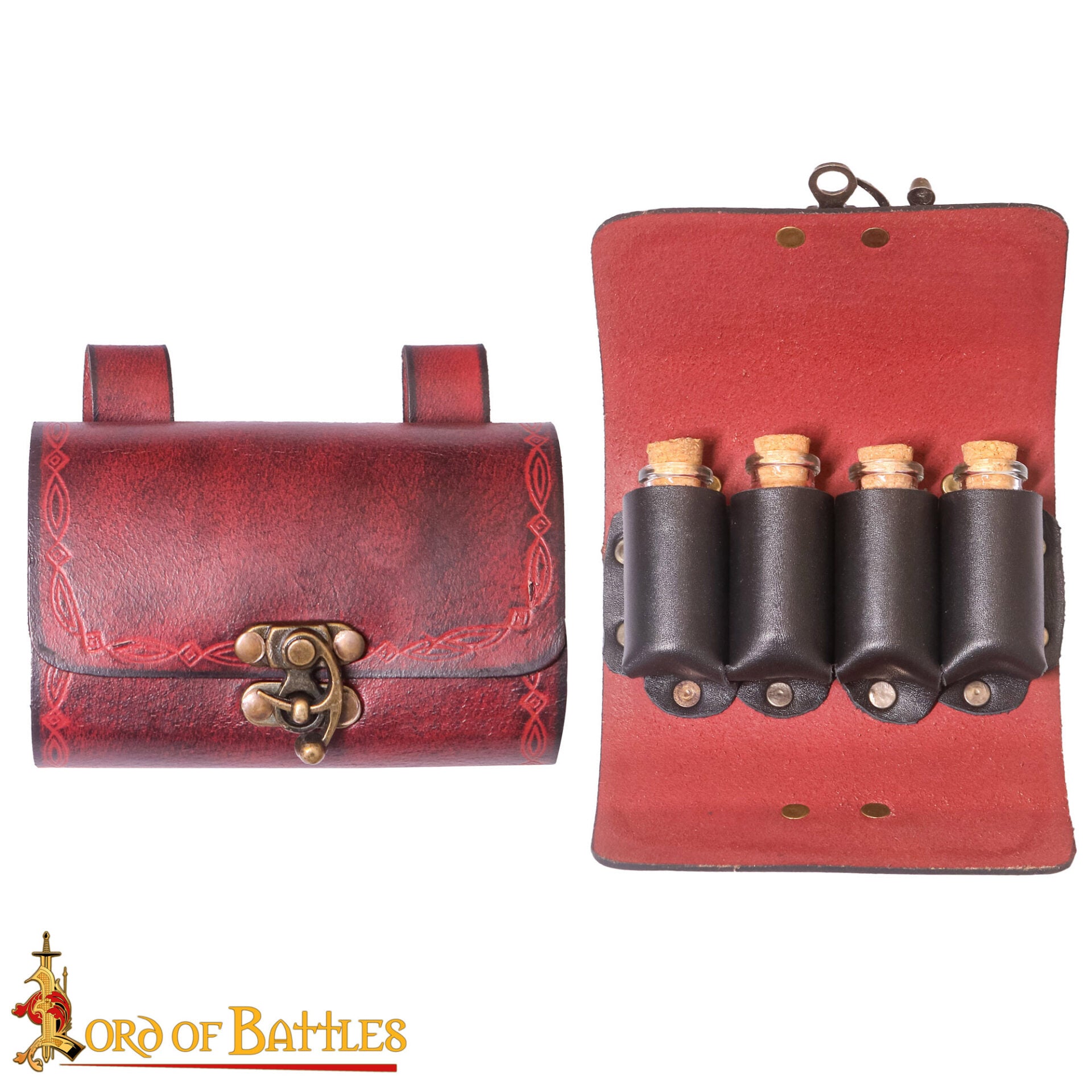Bolsa de pociones de cuero con 4 frascos - imagen 19
