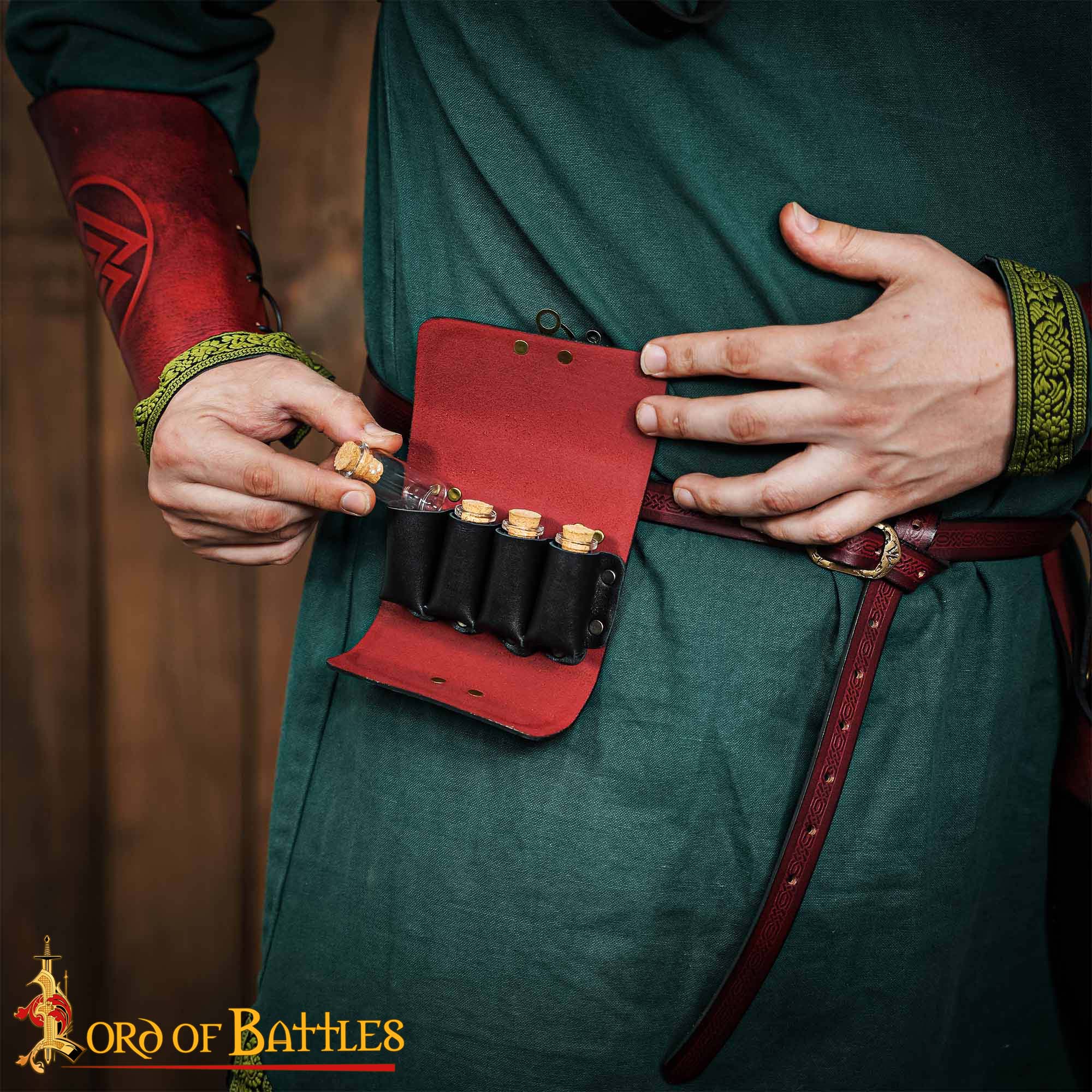 Bolsa de pociones de cuero con 4 frascos - imagen 20
