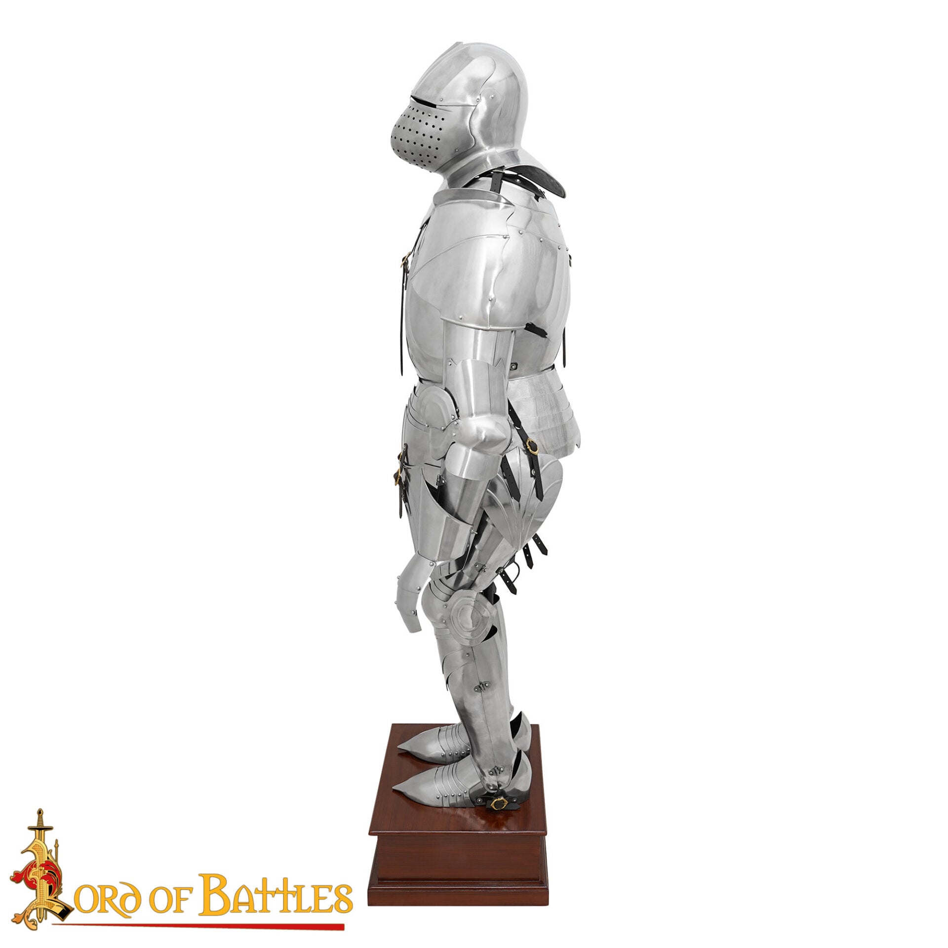 Imagen única de: Armadura Completa Alta Medieval Italiana - Acero Dulce - 75" - Calibre 18 Acabado Pulido