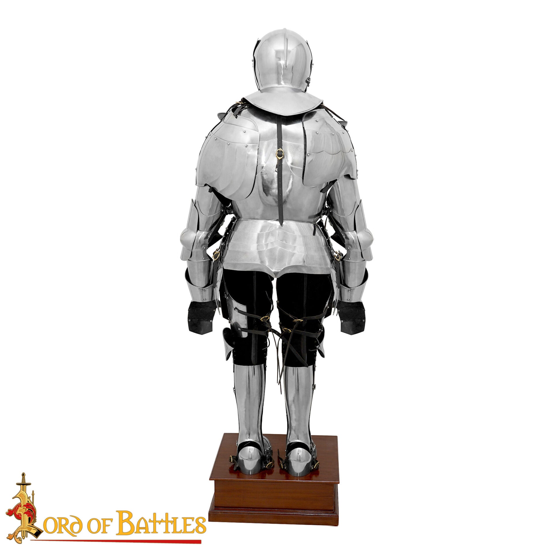 Imagen única de: Armadura Completa Alta Medieval Italiana - Acero Dulce - 75" - Calibre 18 Acabado Pulido