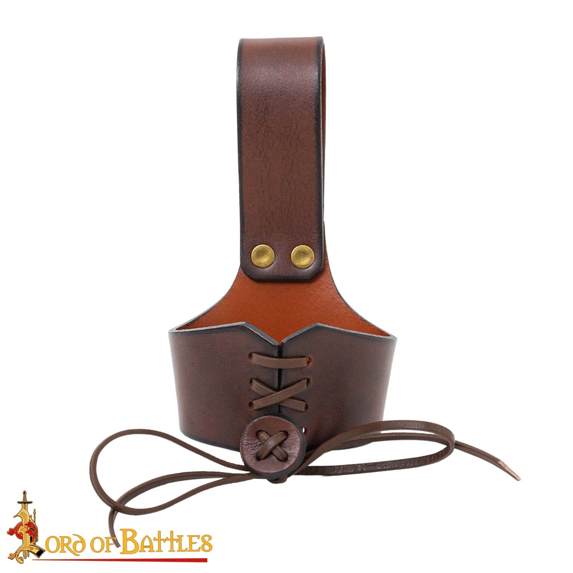 Soporte de cuero para cuerno de beber - ajustable - imagen 100
