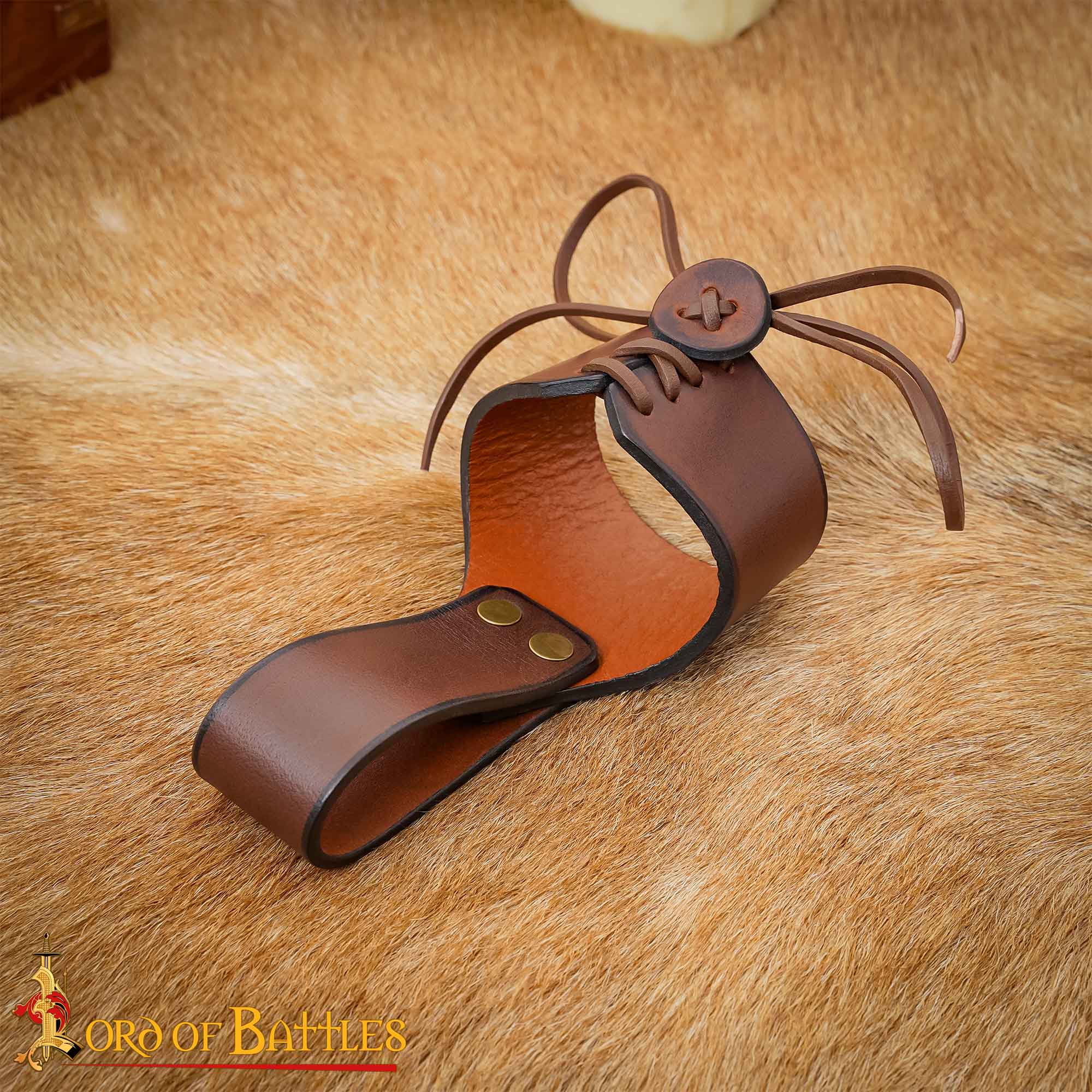 Soporte de cuero para cuerno de beber - ajustable - imagen 34