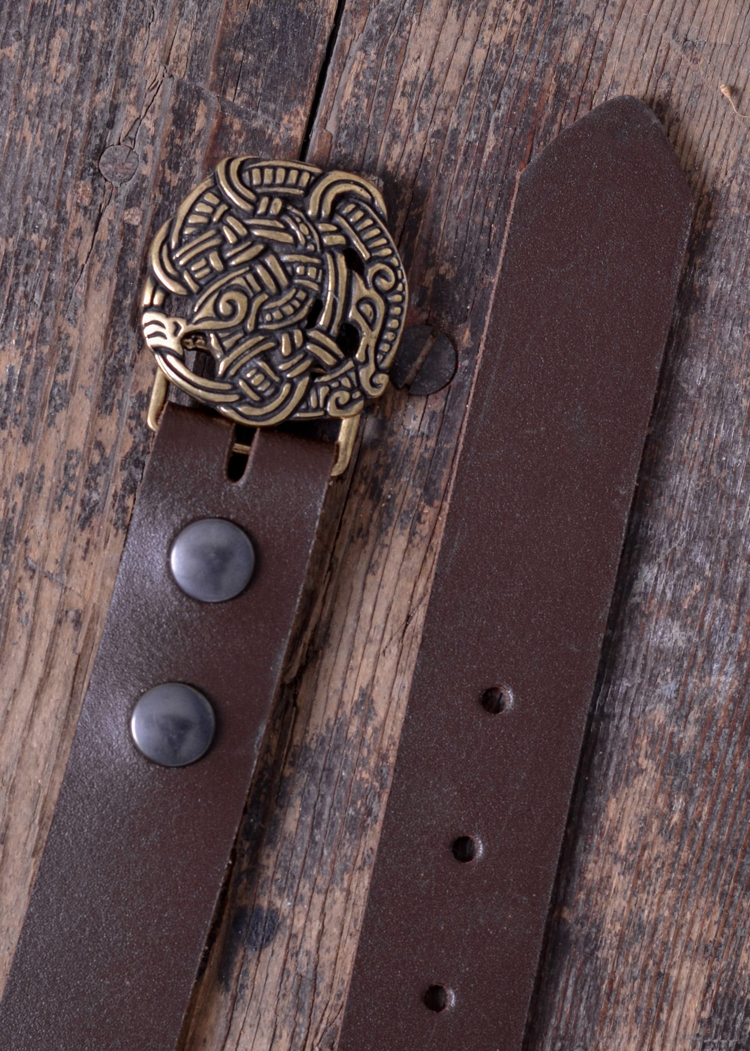 Imagen única de: Cinturón De Piel Marrón Sin Hebilla De 3 Cm De Ancho