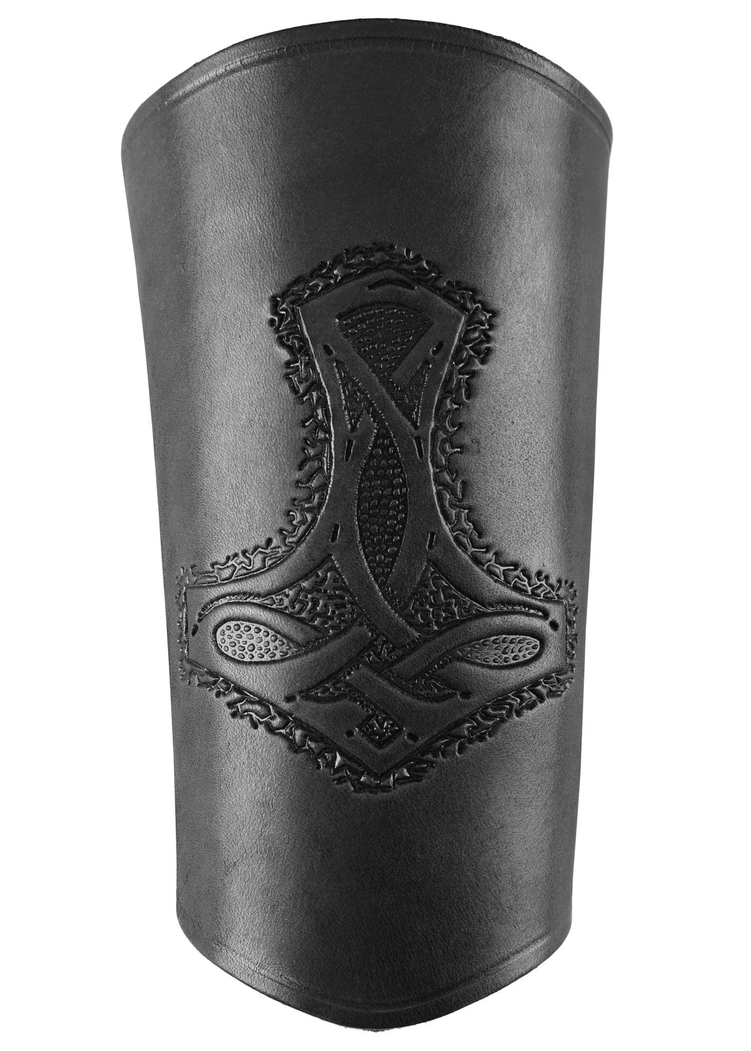 Imagen única de: Guardabrazos De Cuero Con Martillo De Thor, Largos