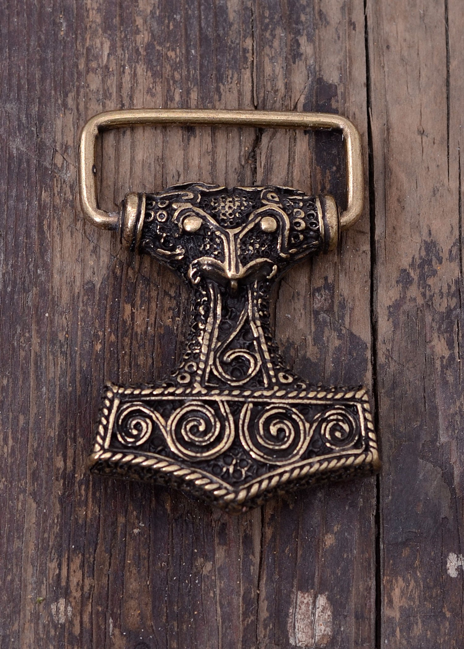 Imagen única de: Hebilla De Cinturón - Martillo De Thor - Mjoelnar