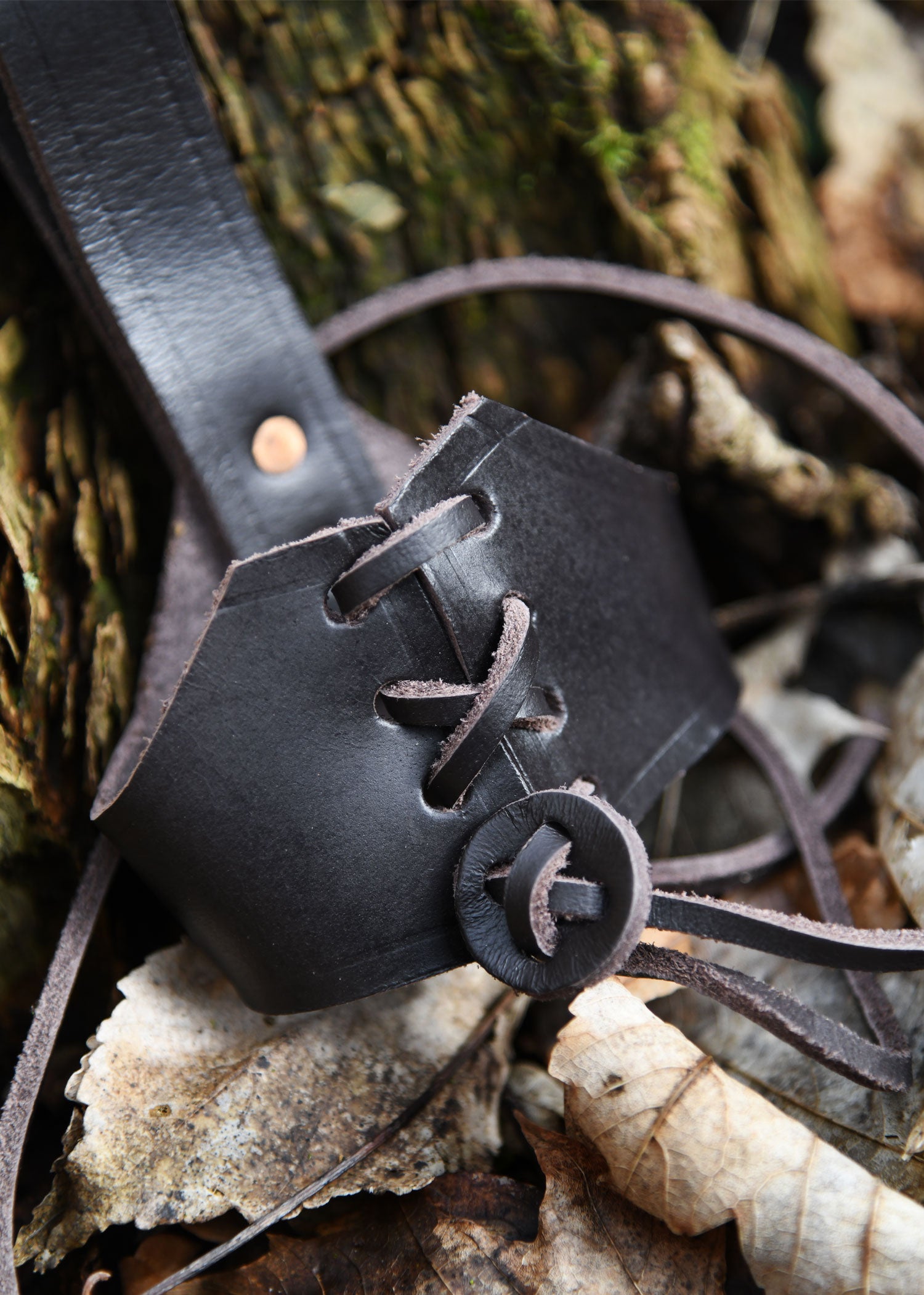 Portacinturón De Cuero Para Cuernos Para Beber A Partir De 0,4 Litros, Marrón - Tienda Medieval.