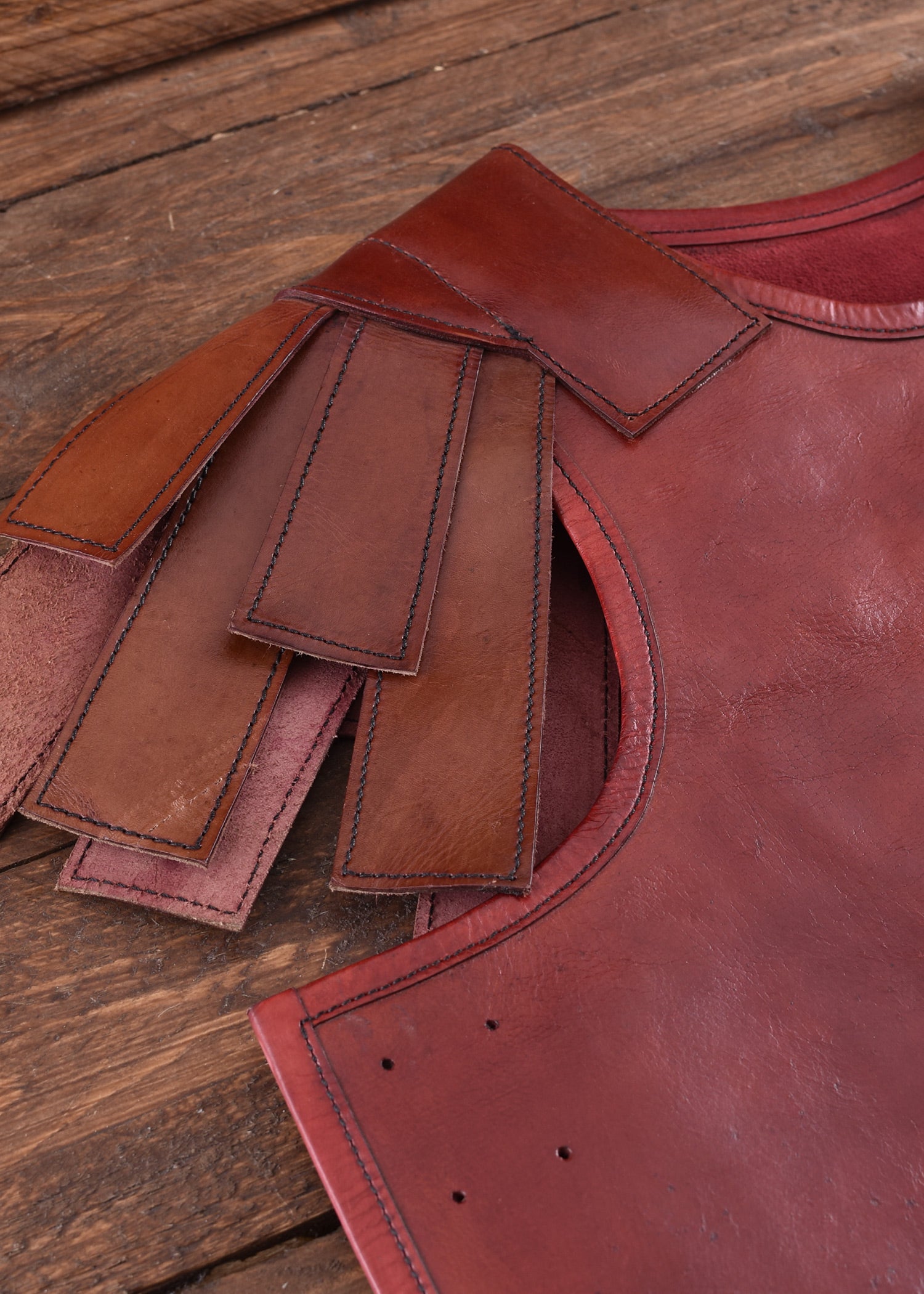 Subarmalis Romano, Fabricado En Cuero, Marrón Rojizo - Tienda Medieval