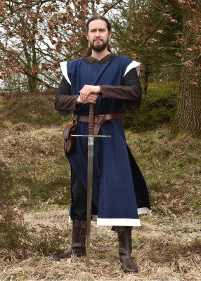 Imagen única de: Cinturón medieval de cuero con anilla de latón 150 cm Marrón