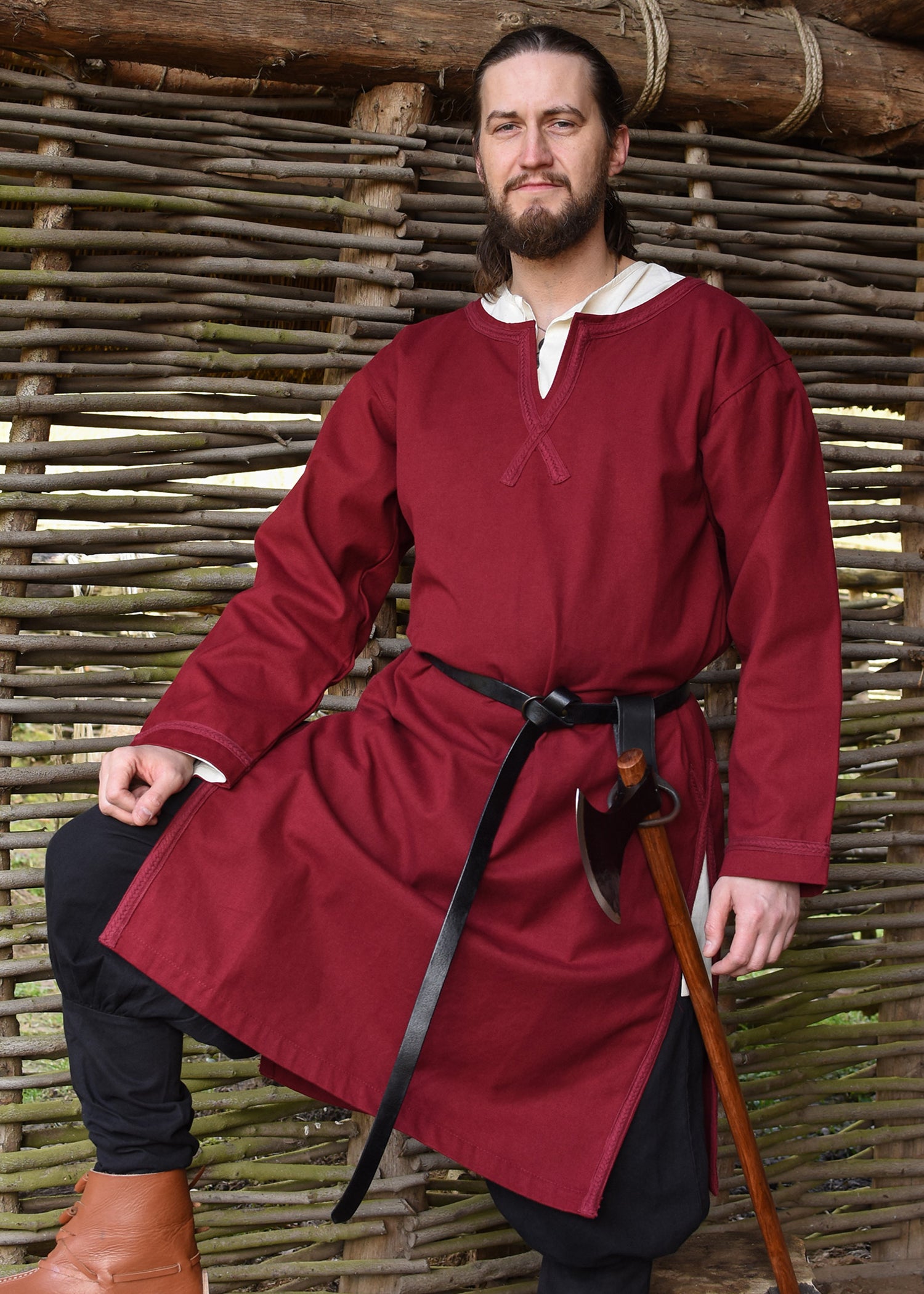 Imagen única de: Cinturón Largo Medieval De Cuero, 190 Cm.