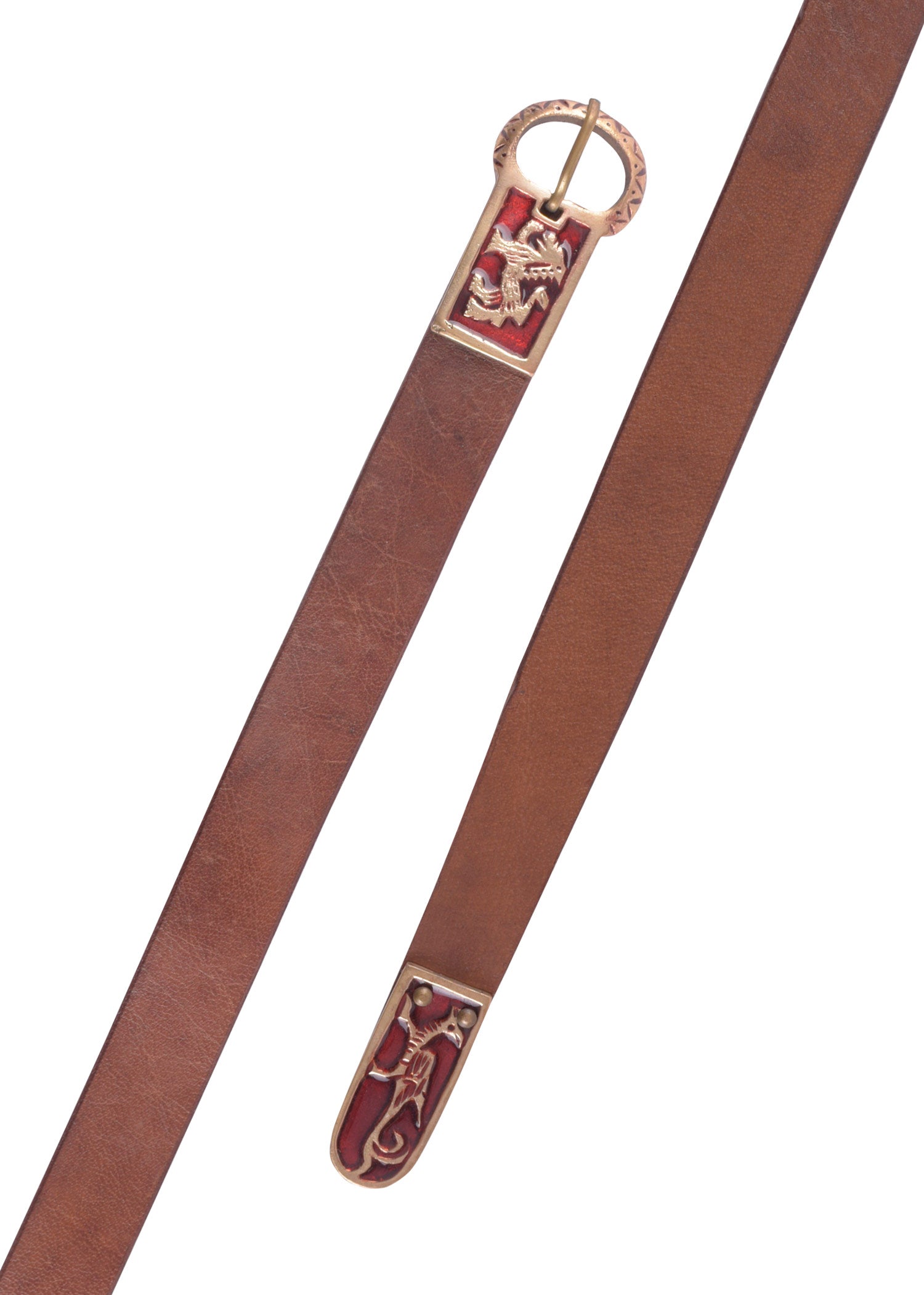 Imagen única de: Cinturón Largo Medieval Con Motivo De Grifo Y León.