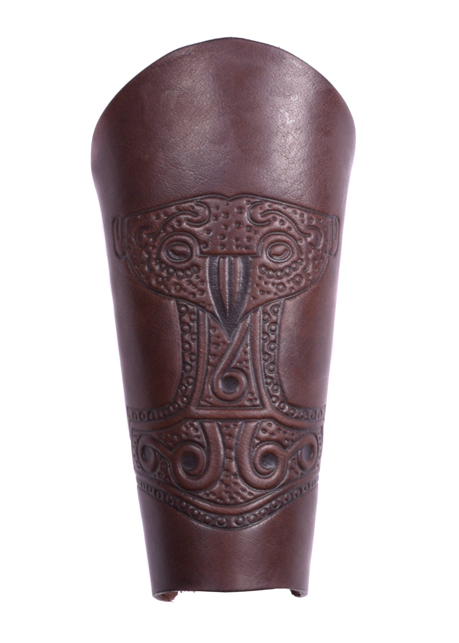Imagen única de: Brazalete Con Martillo De Thor Grabado, Marrón Antiguo