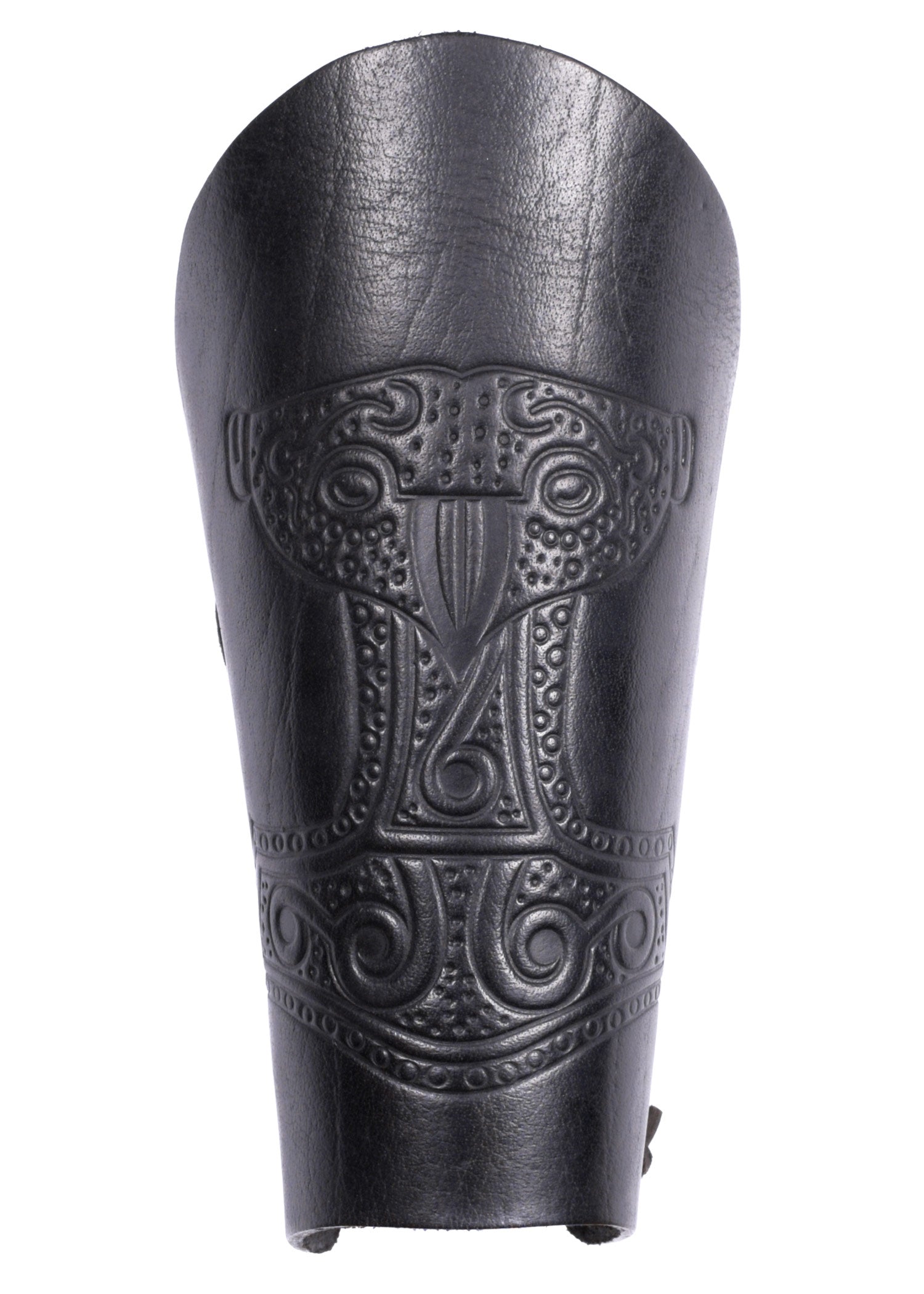 Imagen única de: Guantelete De Brazo Con Martillo De Thor Grabado, Negro