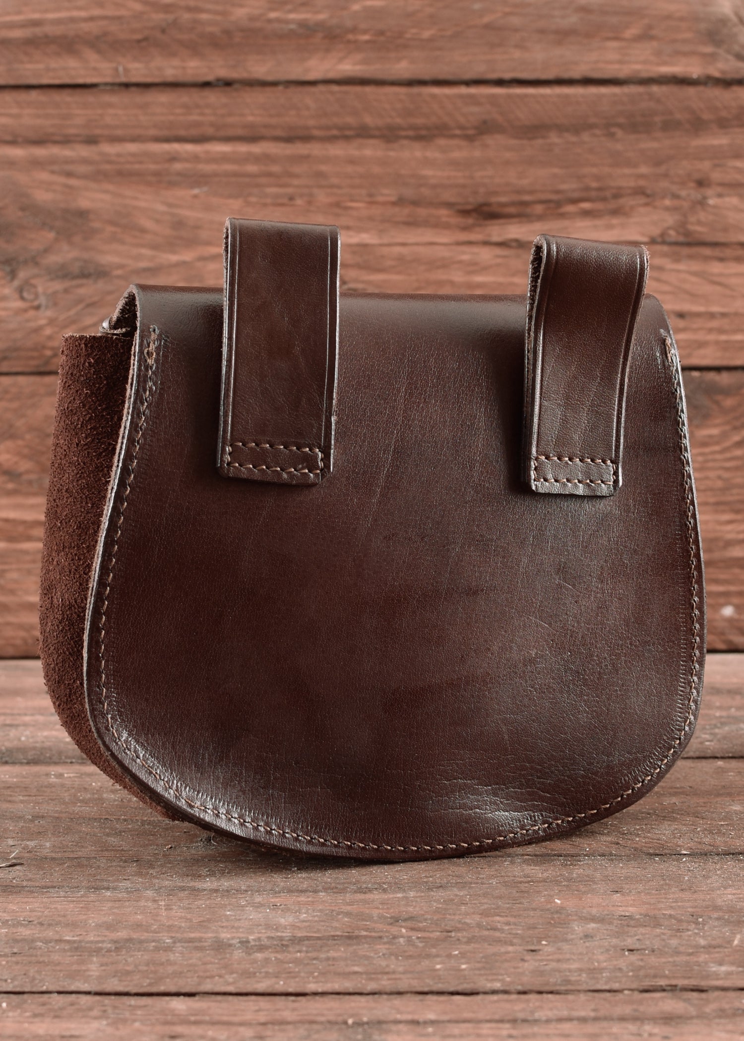 Imagen única de: Riñonera Con Grabado Del Martillo De Thor, Cuero, Marrón